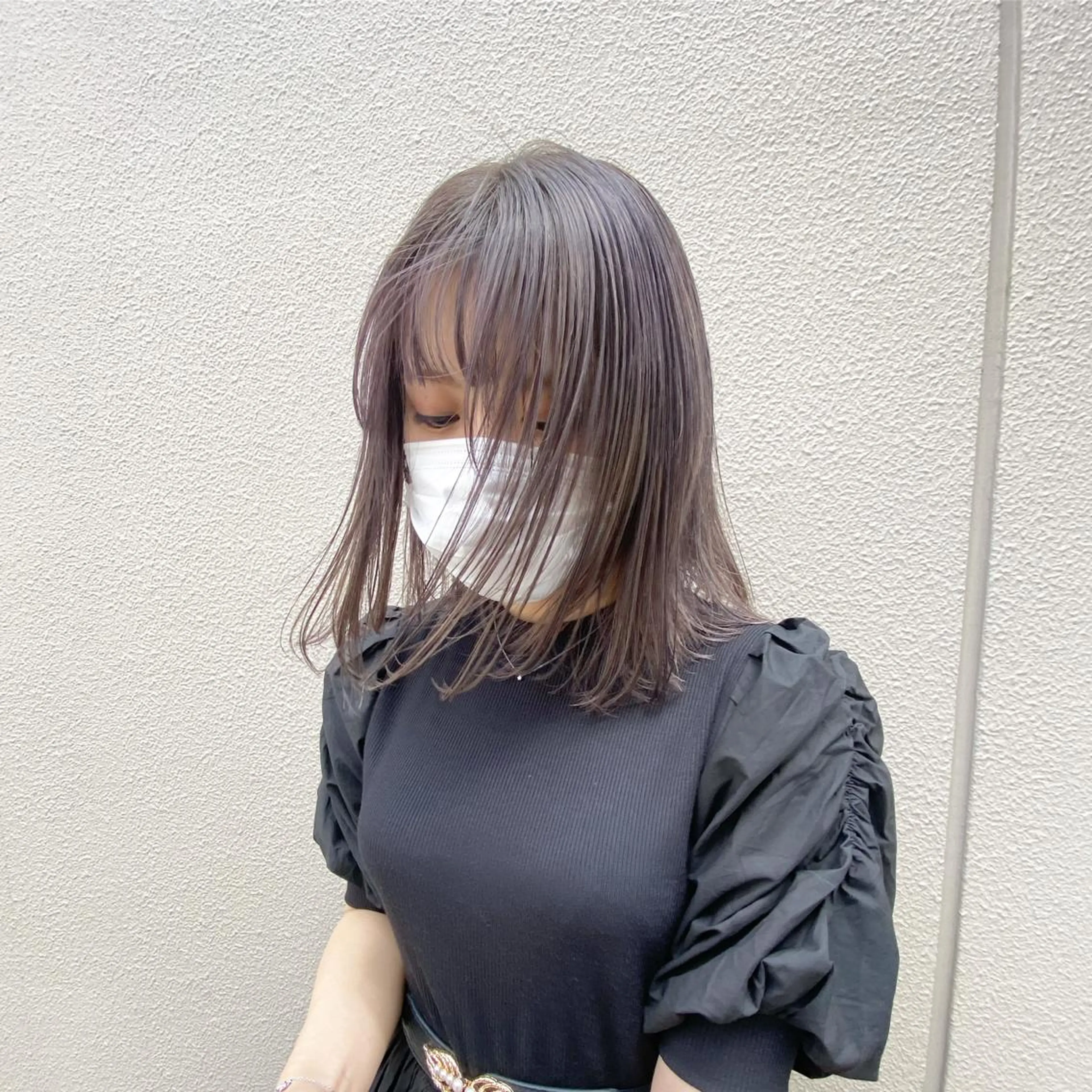 カラー ブリーチ ケアブリーチ グレージュ ラベンダーカラー ラベンダーグレージュ ヘアカラー トリートメント Musiiik hairのヘアスタイル