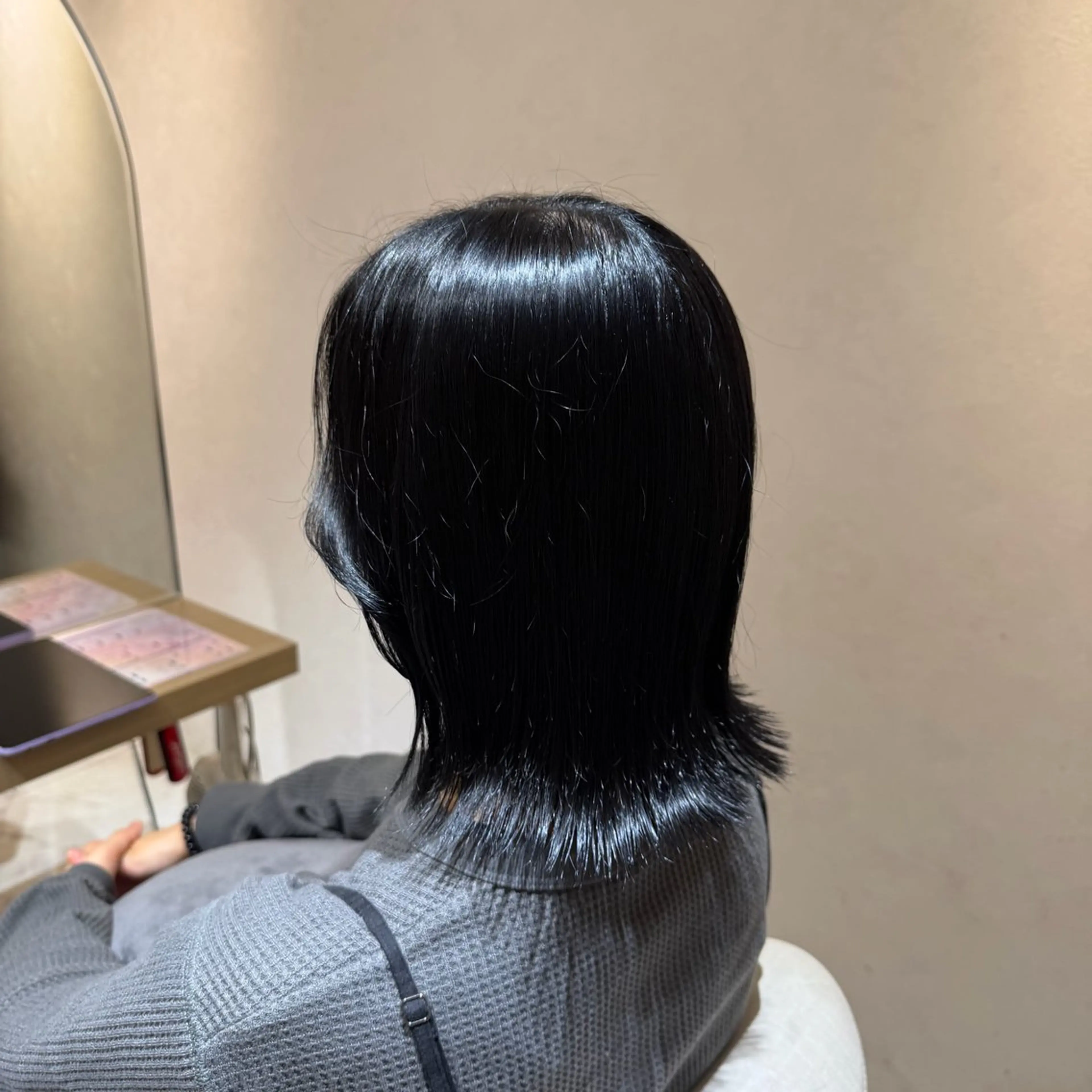 セミロング ヘアカラー トリートメント ヘッドスパ マホ/日吉/髪質改善 /レイヤー/ガーリーのヘアスタイル