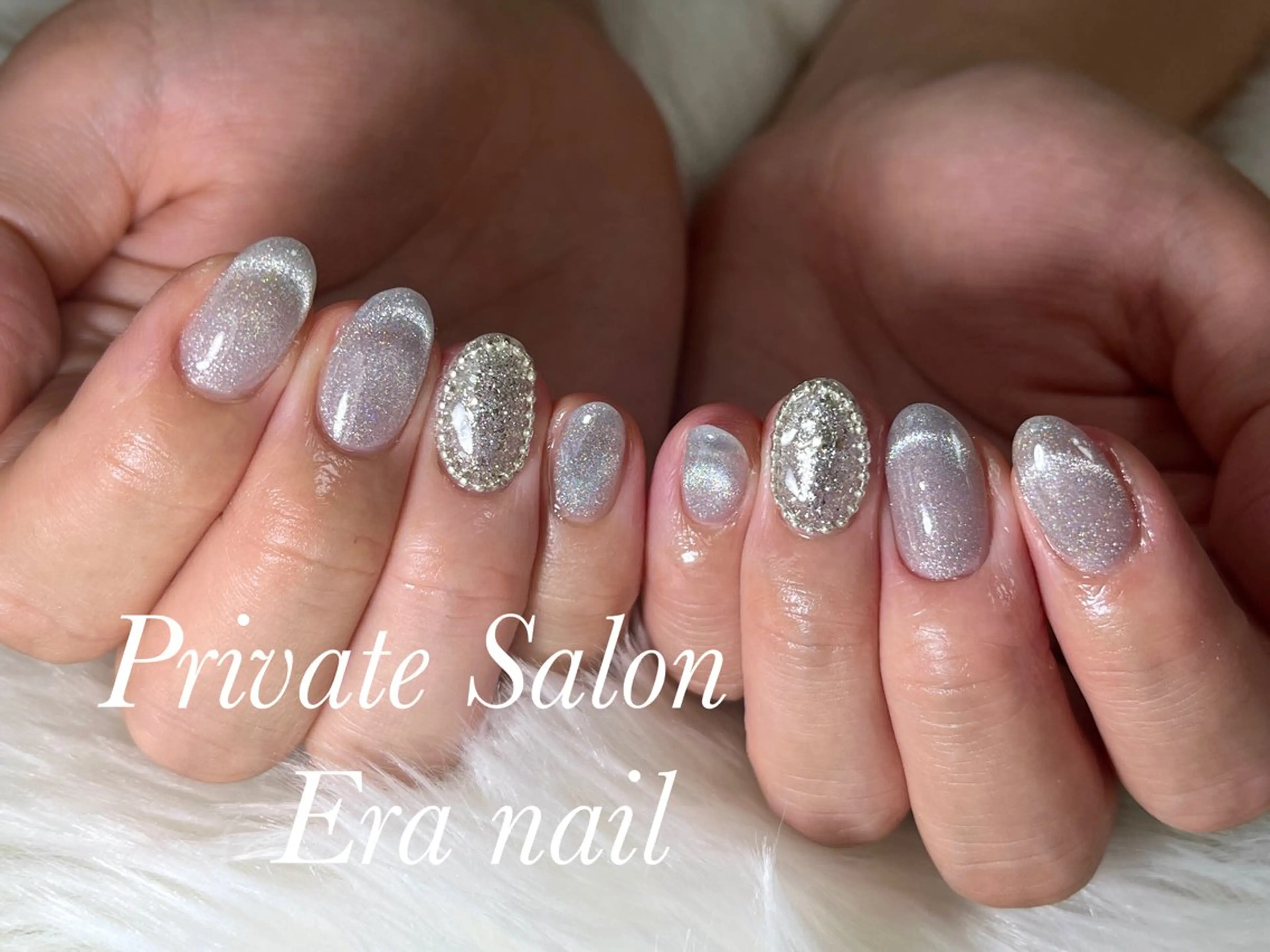 ネイル フレンチネイル マグネットネイル マグネットフレンチ Era nailのネイルデザイン