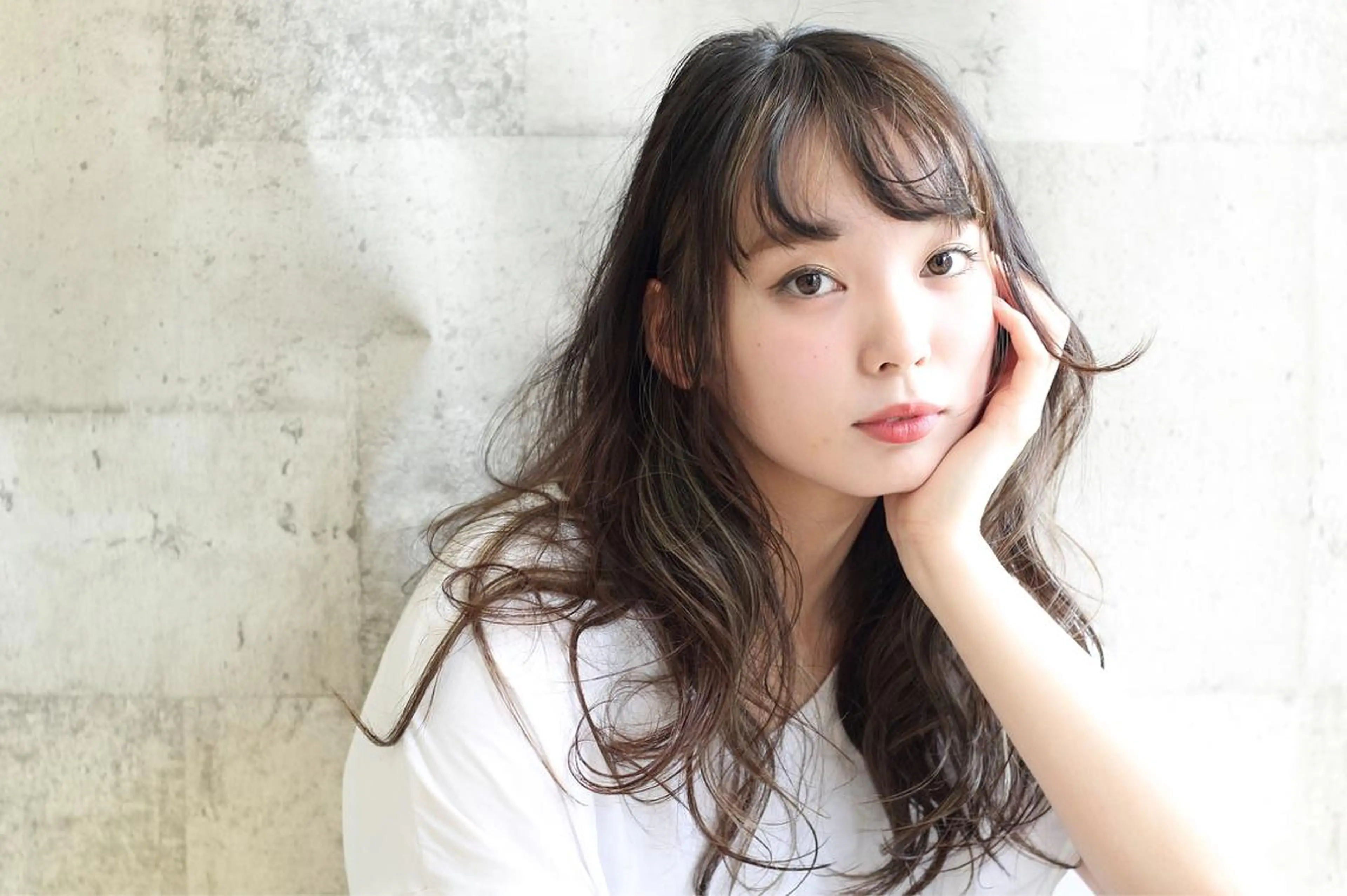 ロング アッシュ ハイライト 武田 清久のヘアスタイル