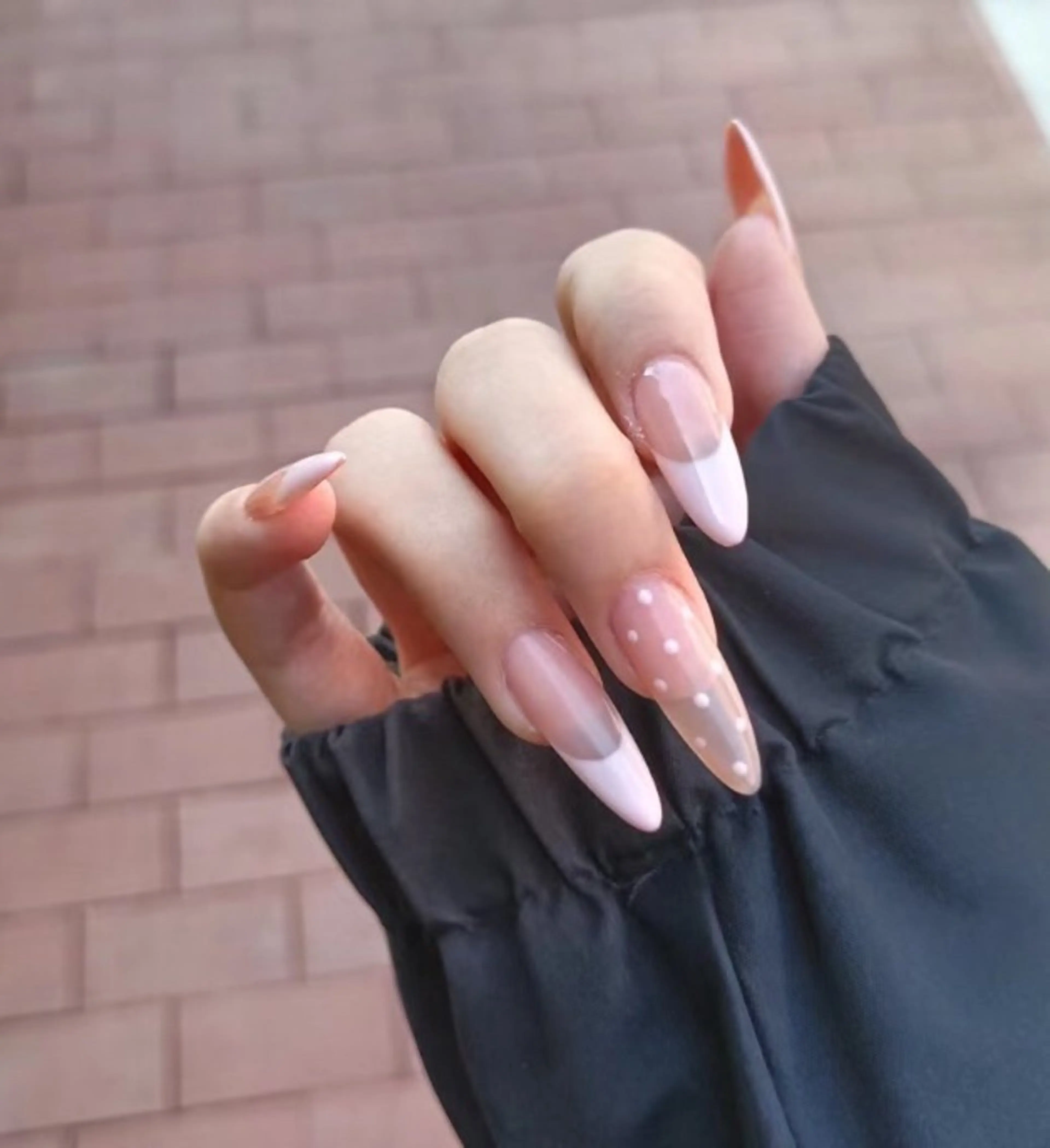 ネイル オーロラネイル フットネイル フレンチネイル ジェルネイル ハート 大門浜松町 ネイルのネイルデザイン