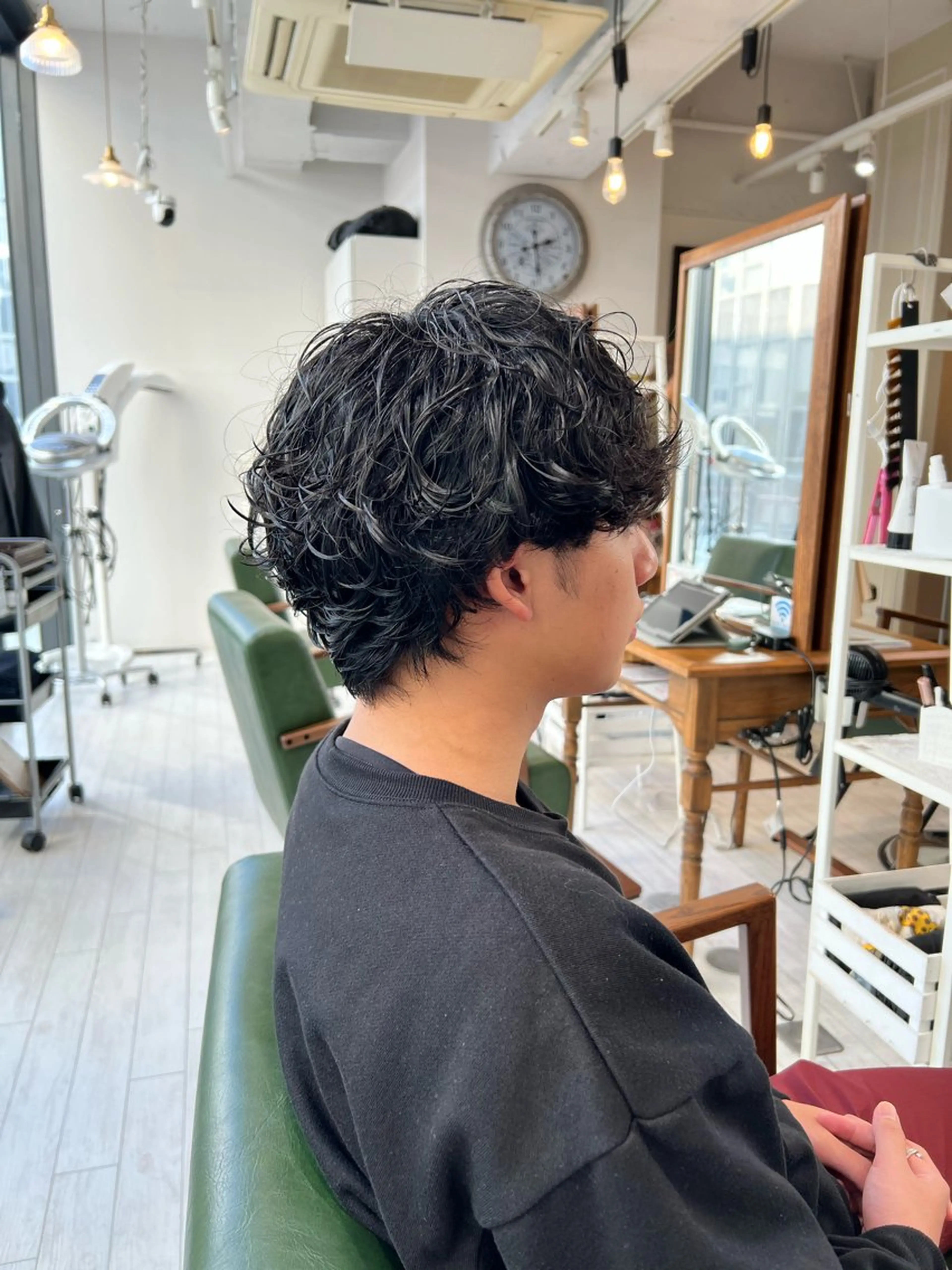 ミディアム パーマ メンズ 心斎橋/エクステ /SEIYAのヘアスタイル