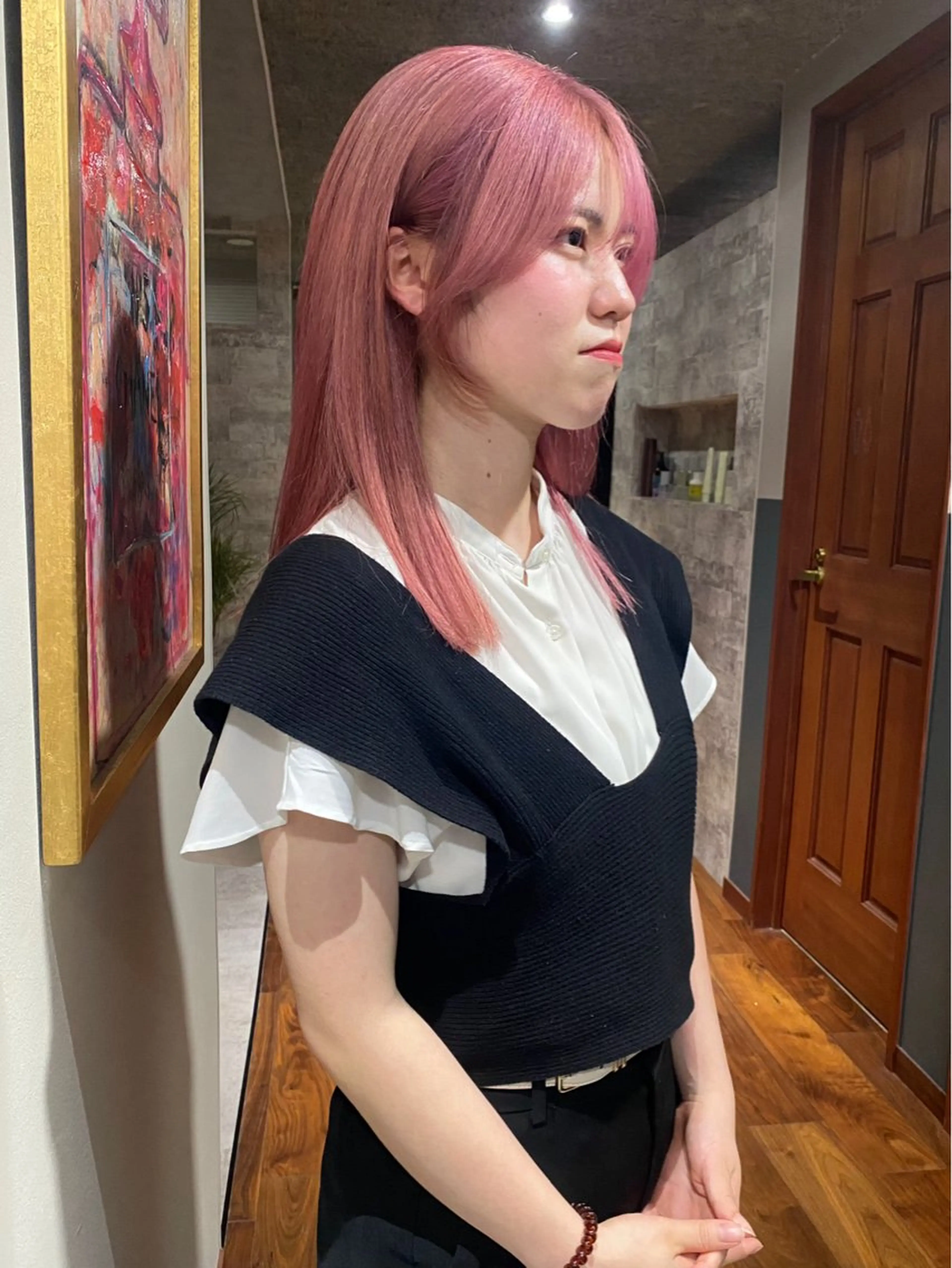 ミディアム カラー 似合わせカット カット ヘアカラー トリートメント mai / linoah˚✧のヘアスタイル