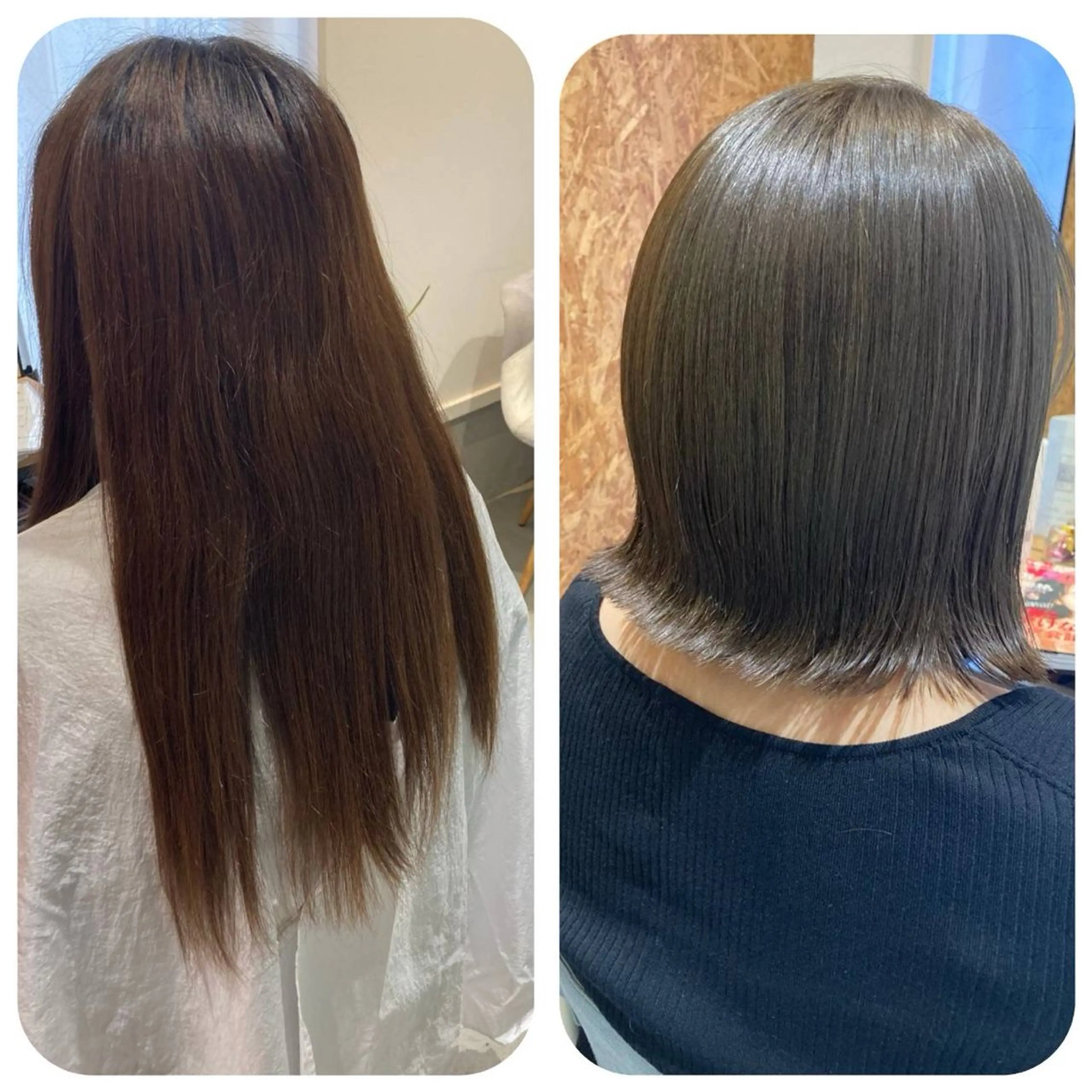 ミディアム カット ヘアカラー 折本 沙織のヘアスタイル