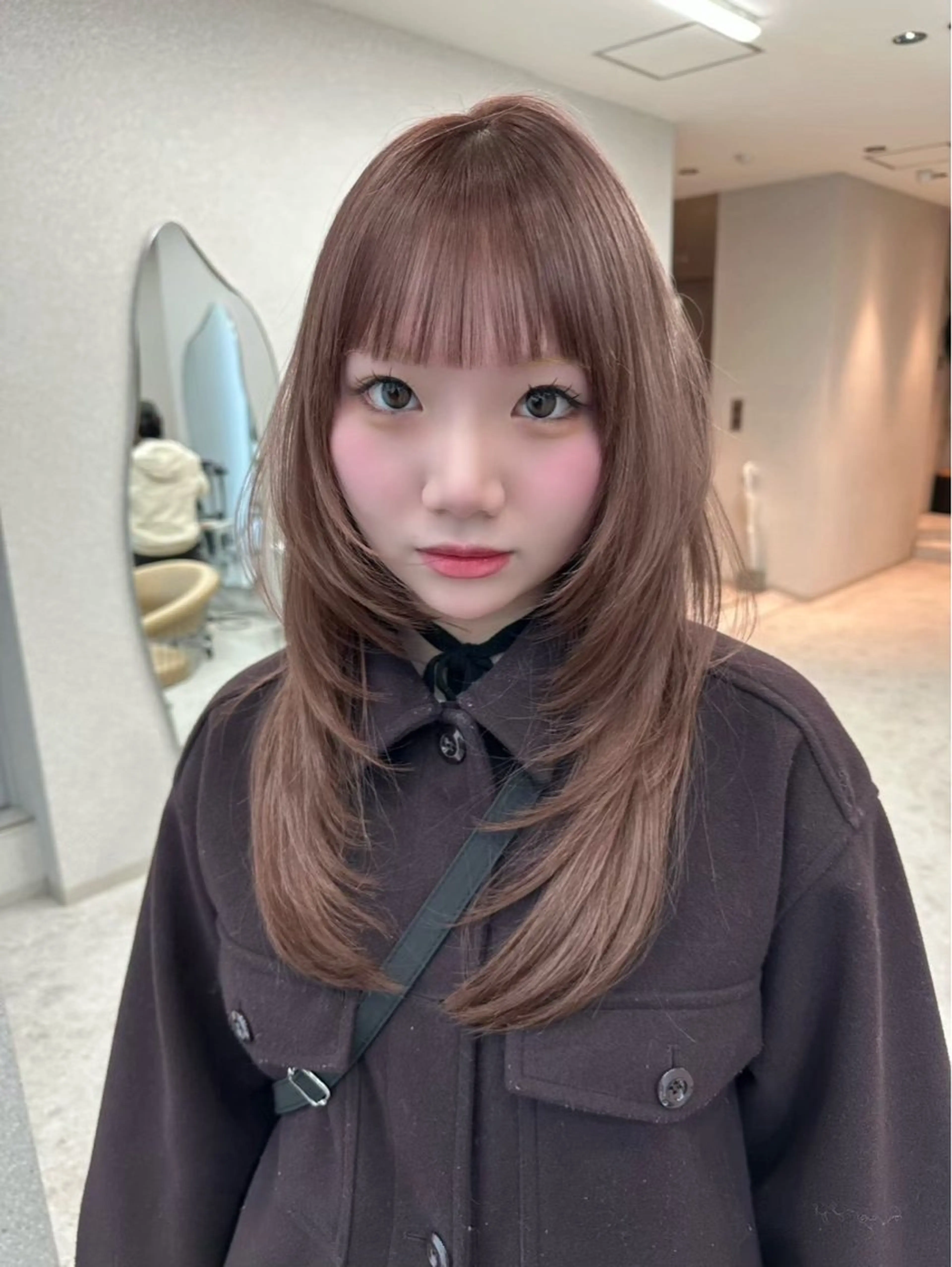 ロング ヘアアレンジ 顔周りカット レイヤーカット 似合わせカット 小顔カット 当日予約/天神美容室 HACKのヘアスタイル