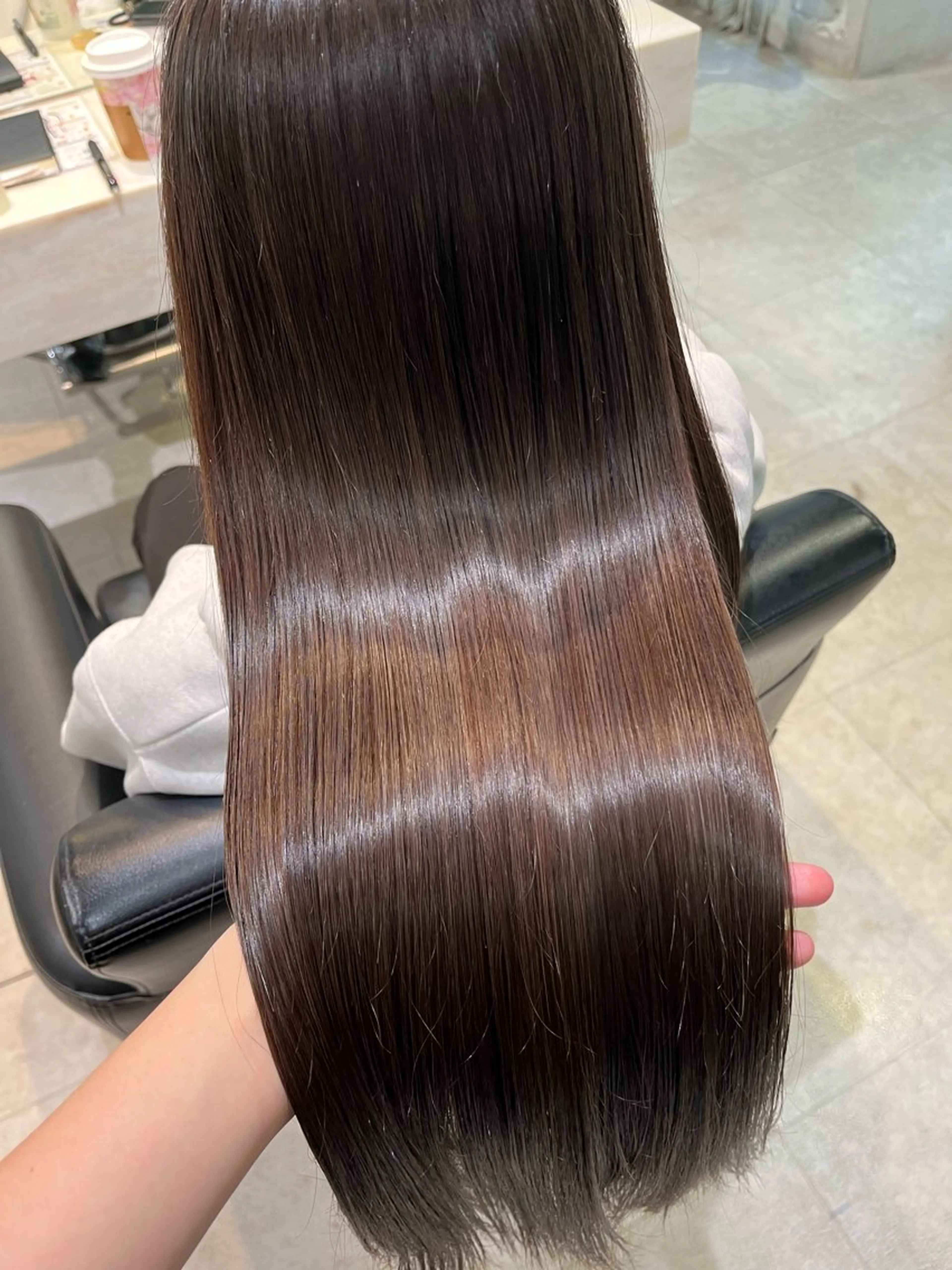 ロング 縮毛矯正 トリートメント 顔まわり‎🤍小顔 カット🤍みさきのヘアスタイル