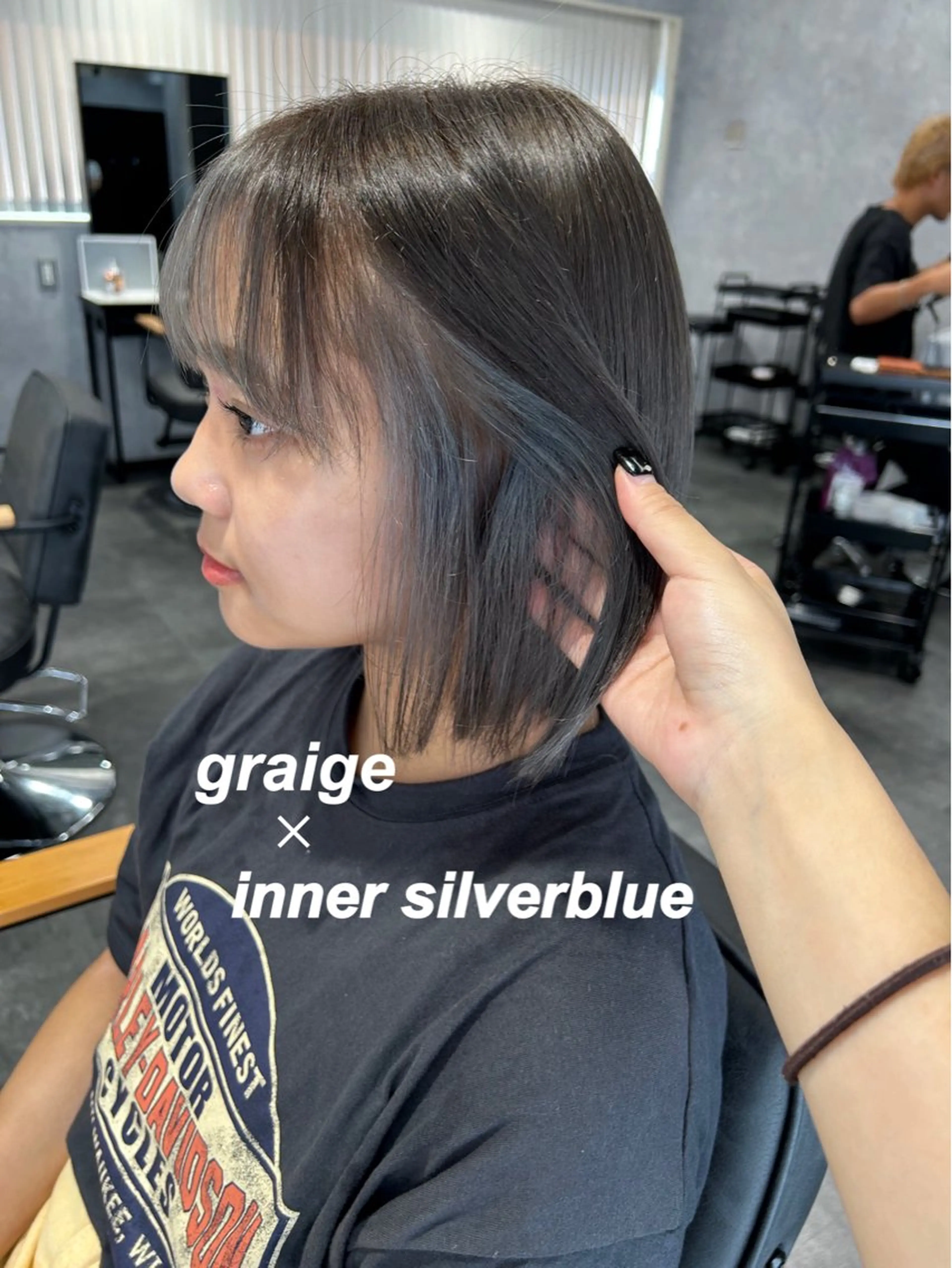 ショート カラー グレージュ シルバー カット ヘアカラー プルエクステ/インナ ーカラー🦊はるなのヘアスタイル