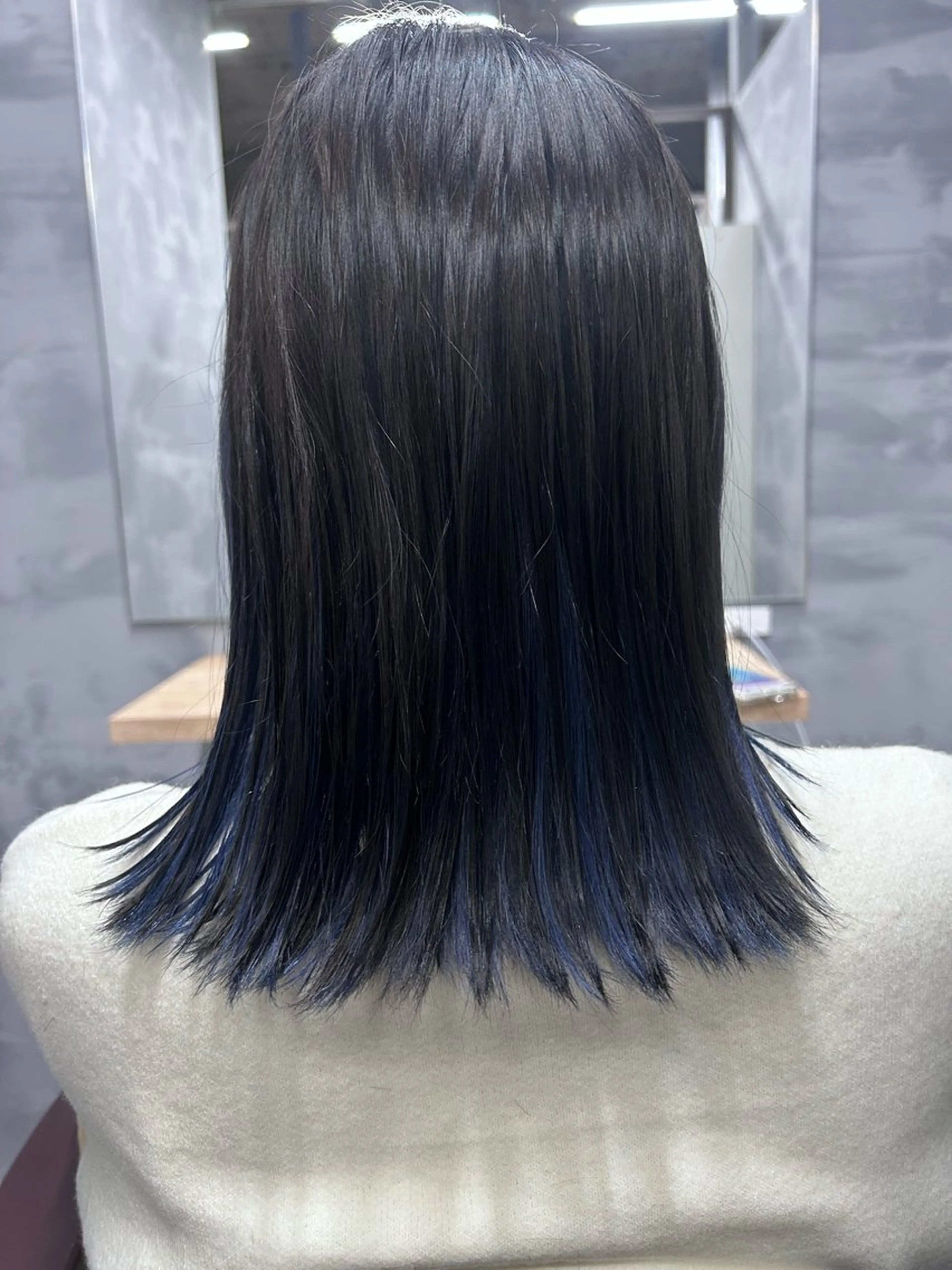 ミディアム カラー ミディアムパーマ アクアカラー バレイヤージュ ブリーチ ケアブリーチ ヘアカラー トリートメント newi赤羽 ✂️KEN✂️のヘアスタイル