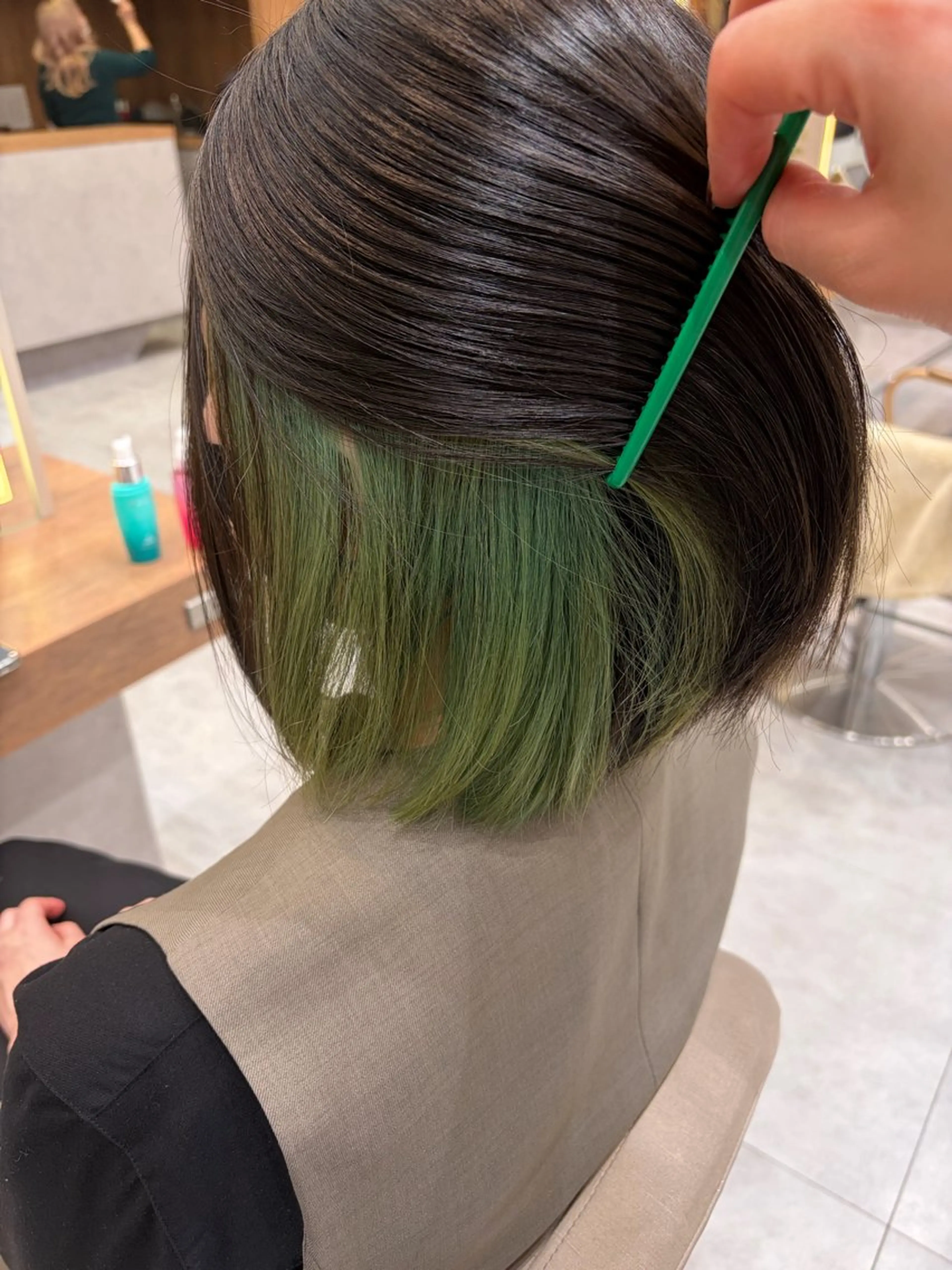 ミディアム ボブ ヘアカラー トリートメント ヘッドスパ 津田和希 /透明感カラー🩶のヘアスタイル