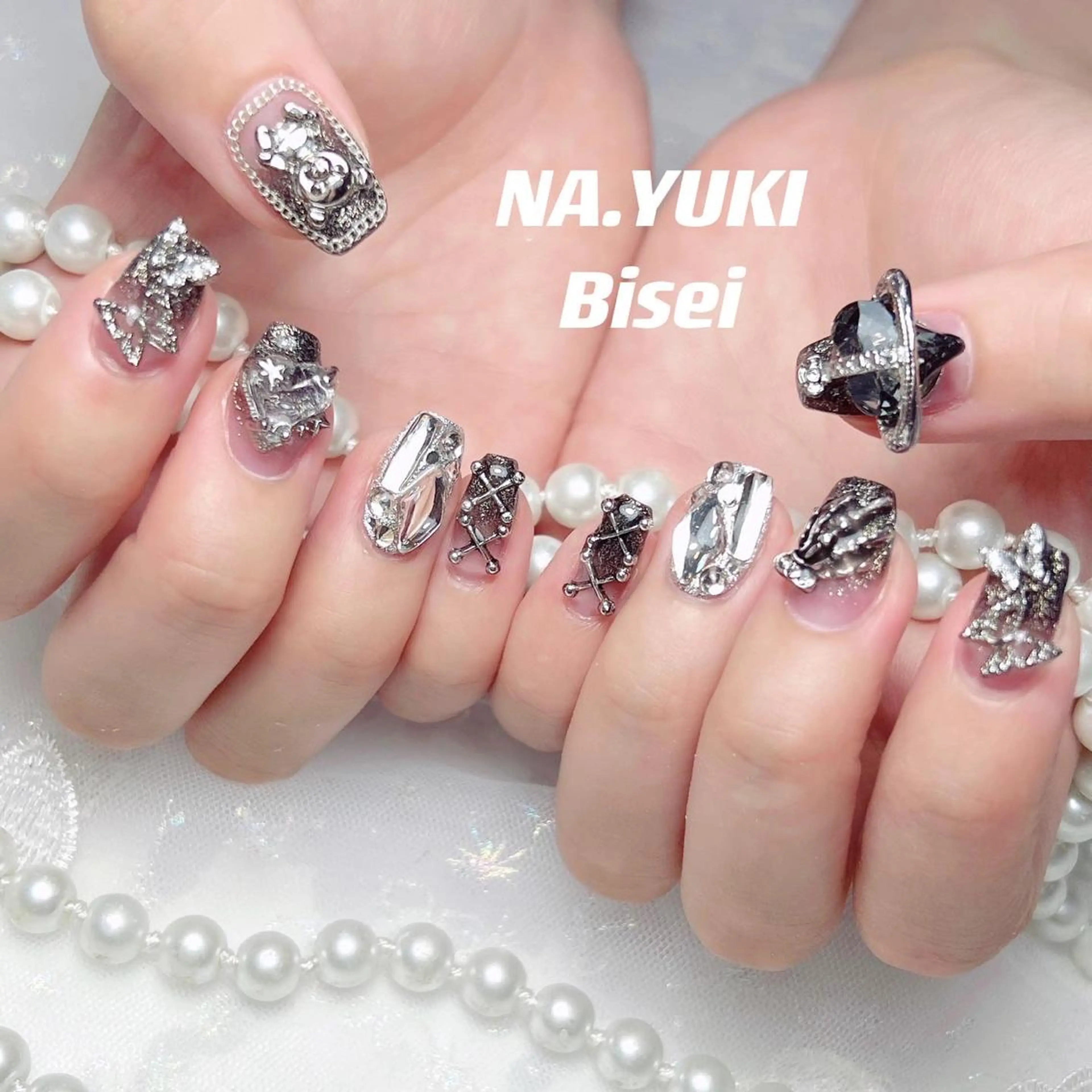 ネイル ハート ハンドネイル ハンドケア ナユキNA.YUKI 池袋店のネイルデザイン