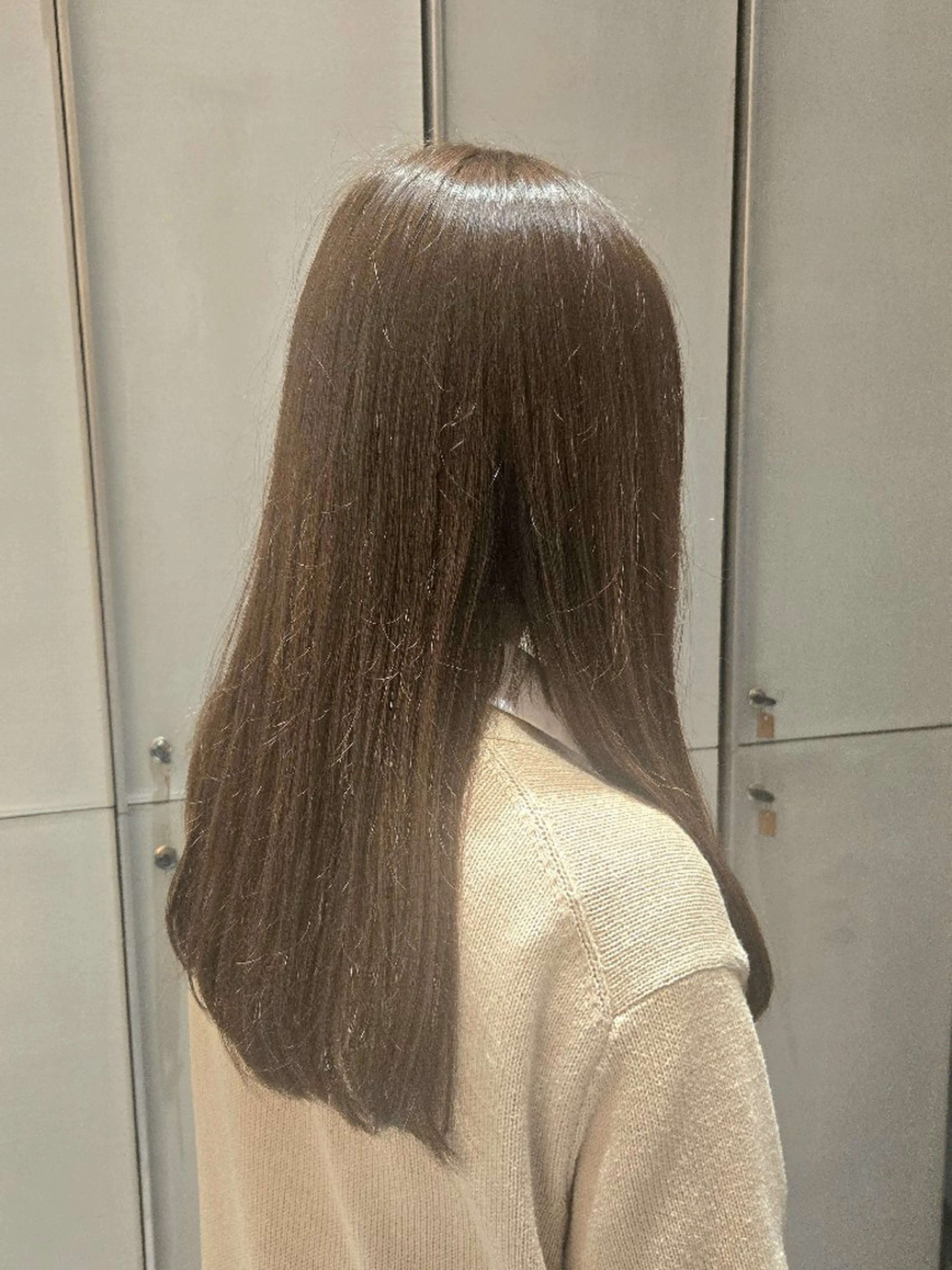 ロング カラー ブラウンカラー オリーブブラウン ヘアカラー あかり/ 艶カラー/メンズのヘアスタイル