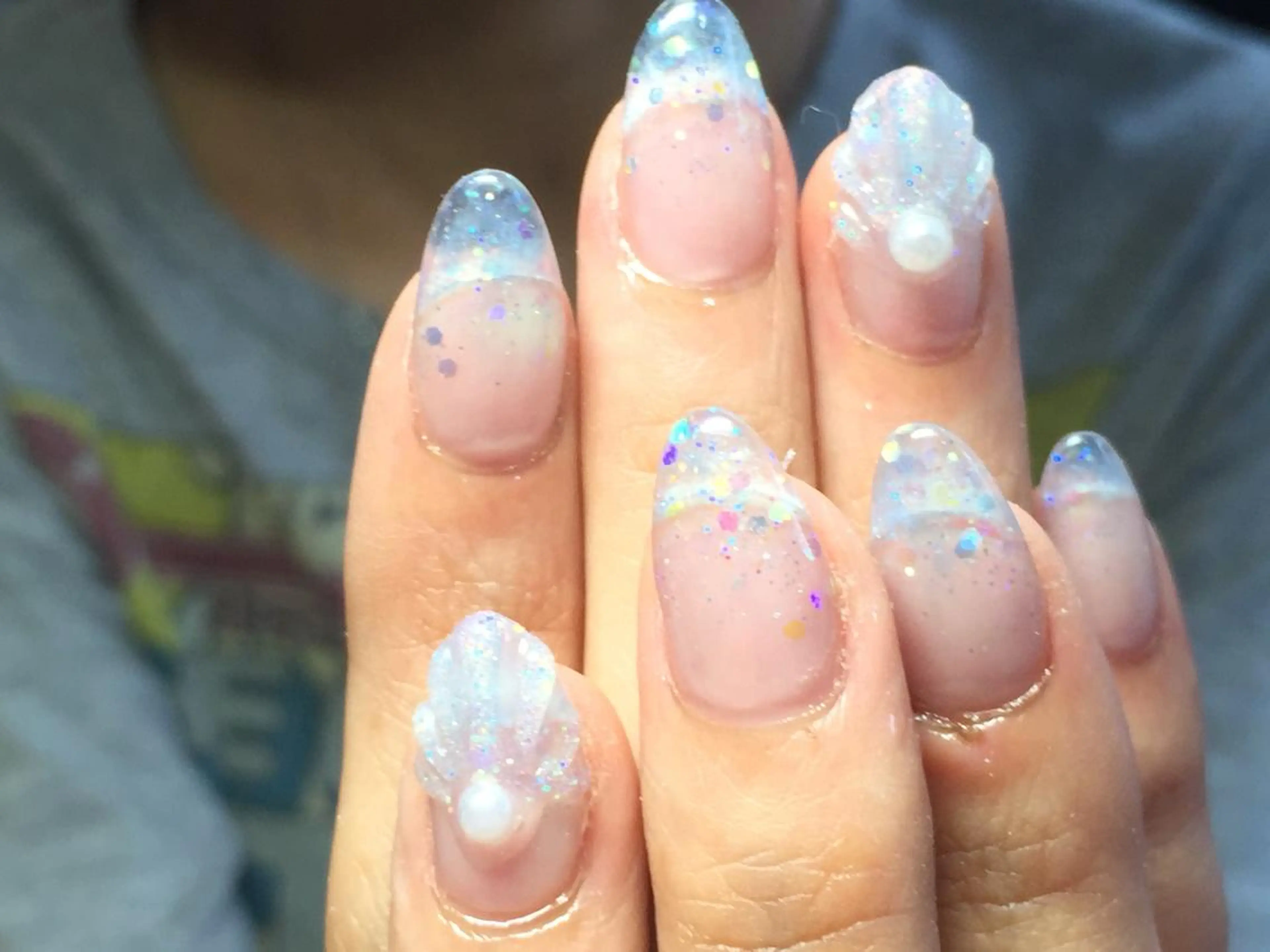 ネイル グラデーション ラメ(グリッター) ラメグラデーション アクアライズ所属・アクア ライズのネイルデザイン