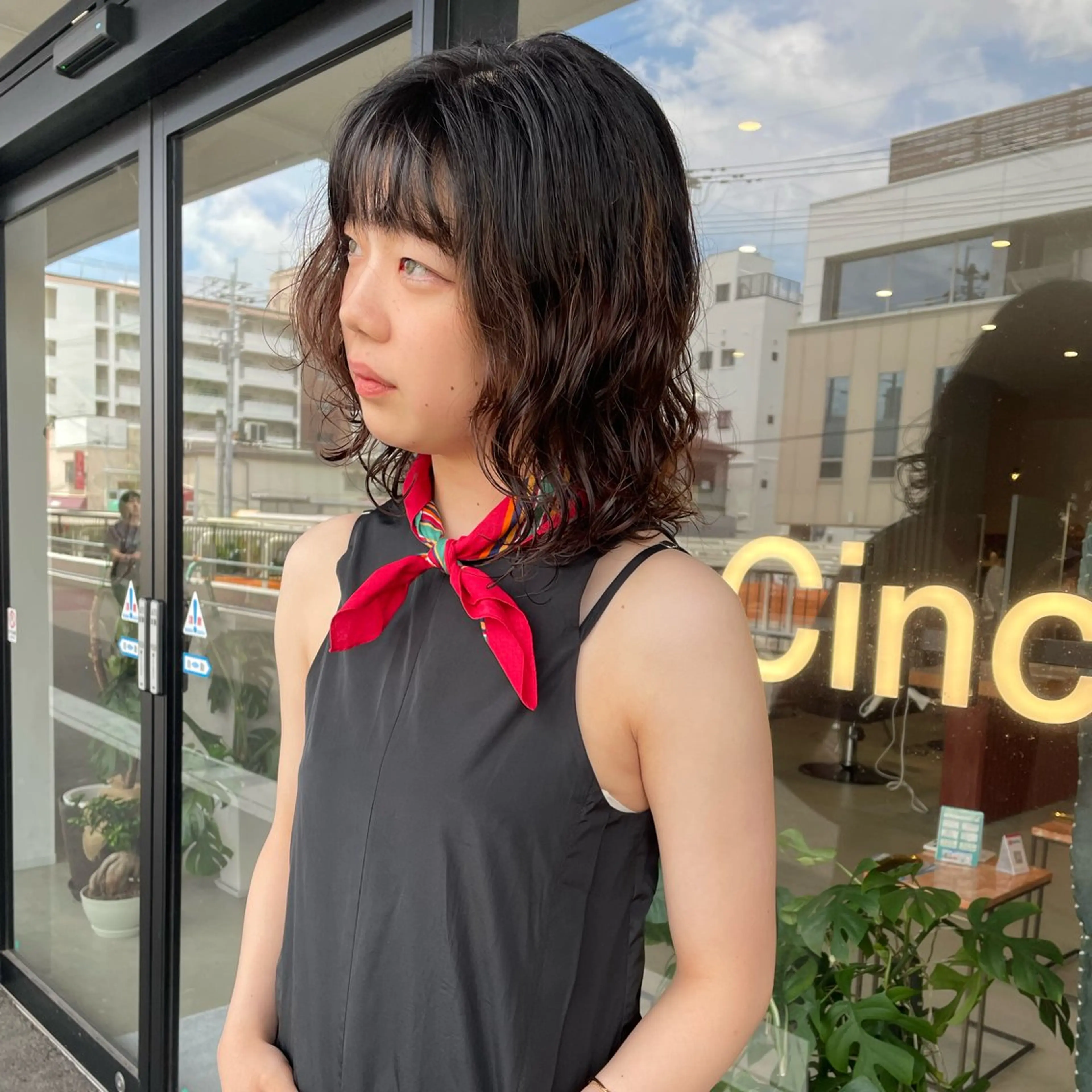 ミディアム パーマ ミディアムパーマ ニュアンスパーマ 北九州美容室 🕊️わかな✂︎のヘアスタイル