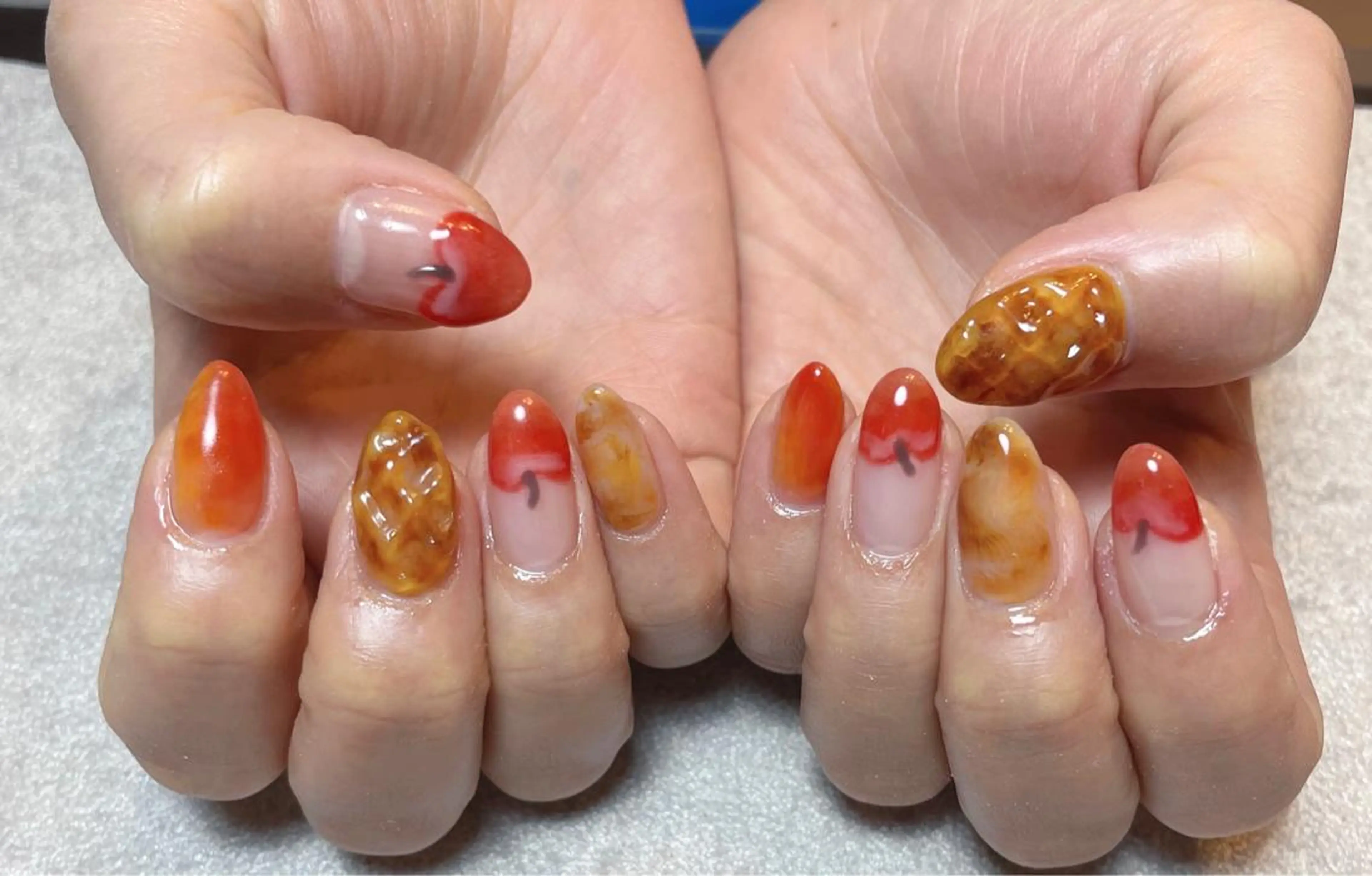 ネイル ジェルネイル ニュアンスネイル パラジェル ぷっくりネイル BLANC.nail所属・BLANC.nail yuuのネイルデザイン