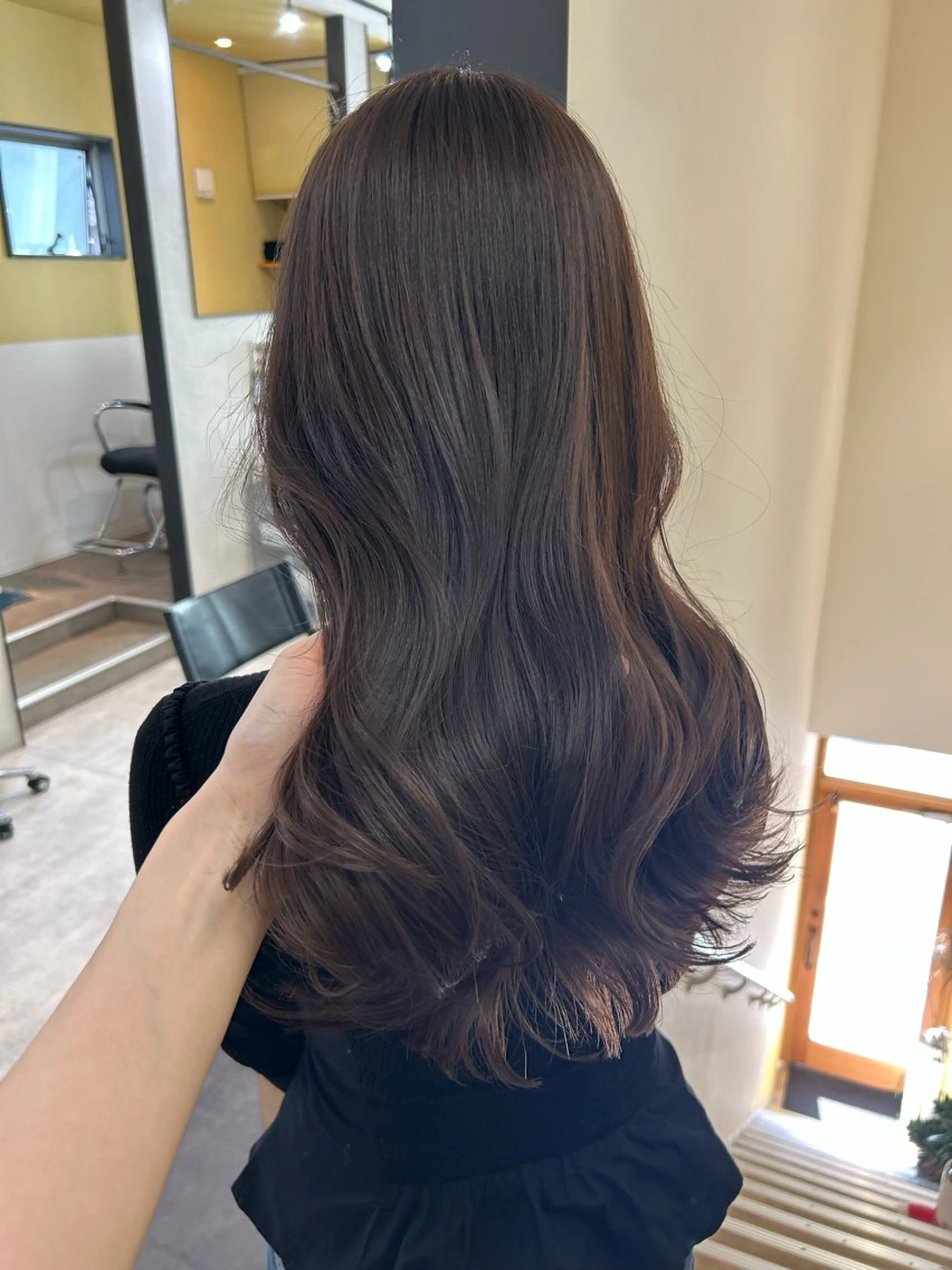 ロング カラー ブラウンカラー カット ヘアカラー トリートメント ハブヘアー ハブヘアーのヘアスタイル