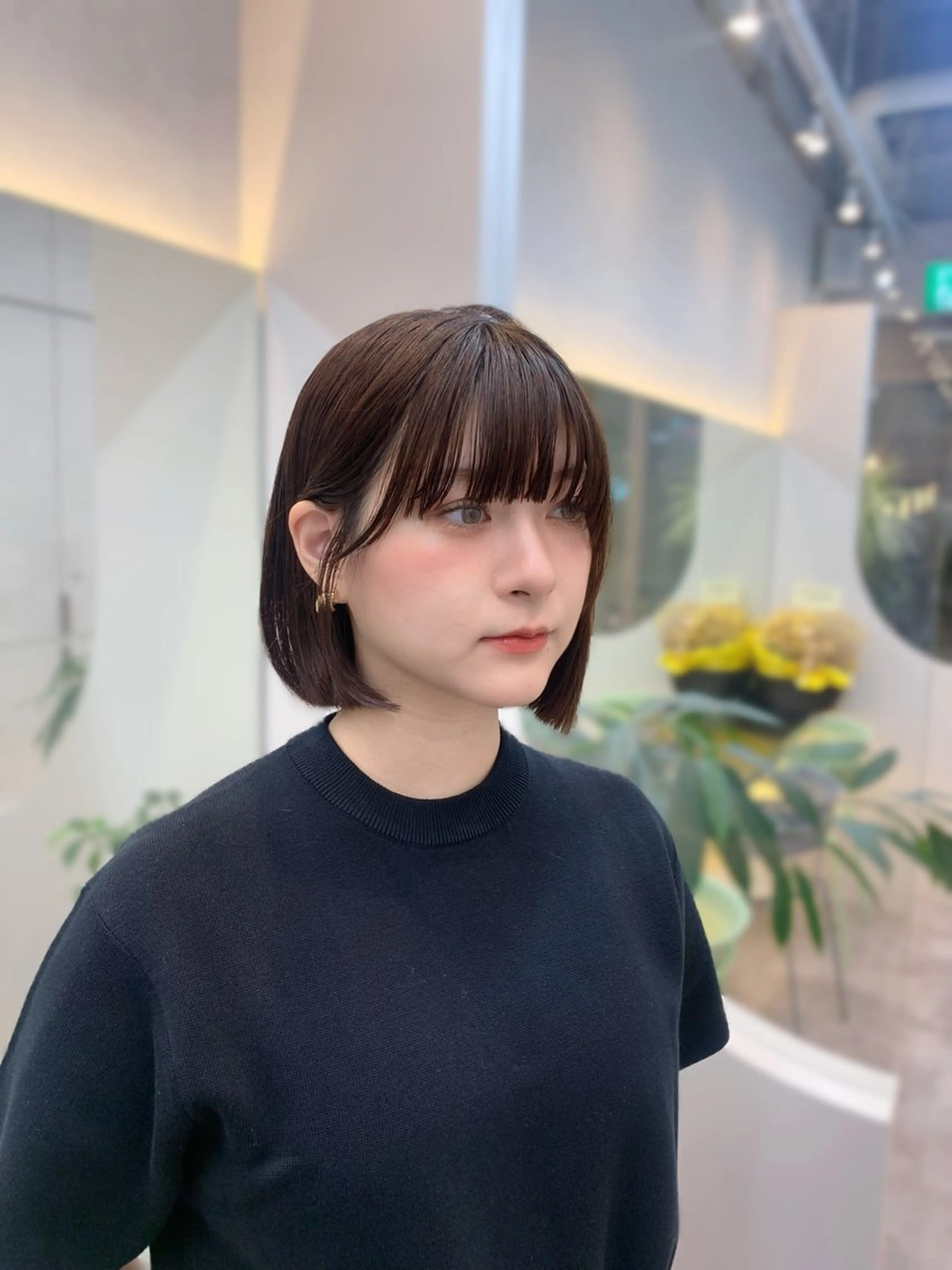 ミディアム カット ヘアカラー トリートメント Hello by Sea所属・レイヤー/艶髪/ボブ /くびれ/伊藤　勇司のヘアスタイル