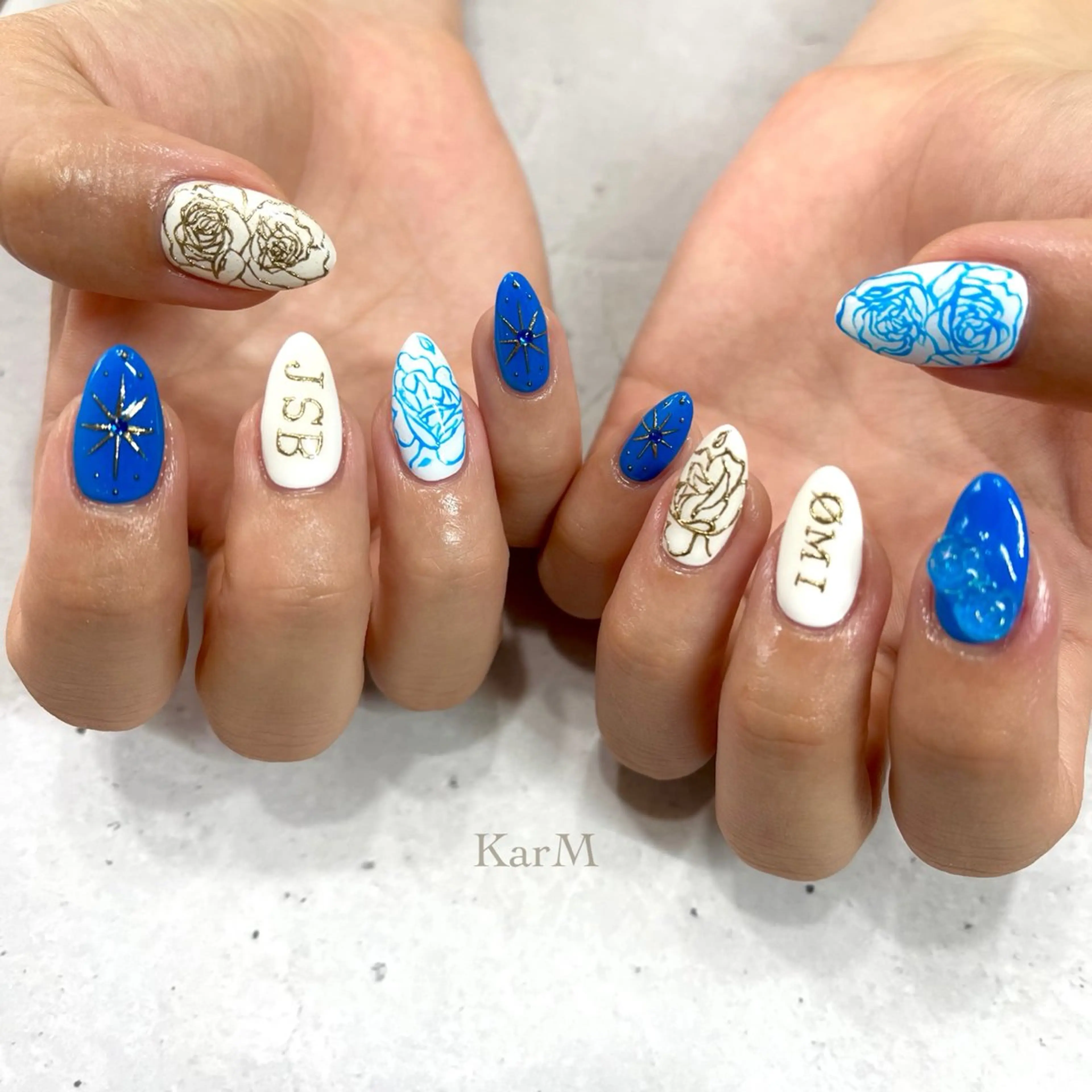 ネイル オーロラネイル チークネイル フラッシュネイル フレンチネイル グラデーション ハンドネイル ogino karinのネイルデザイン