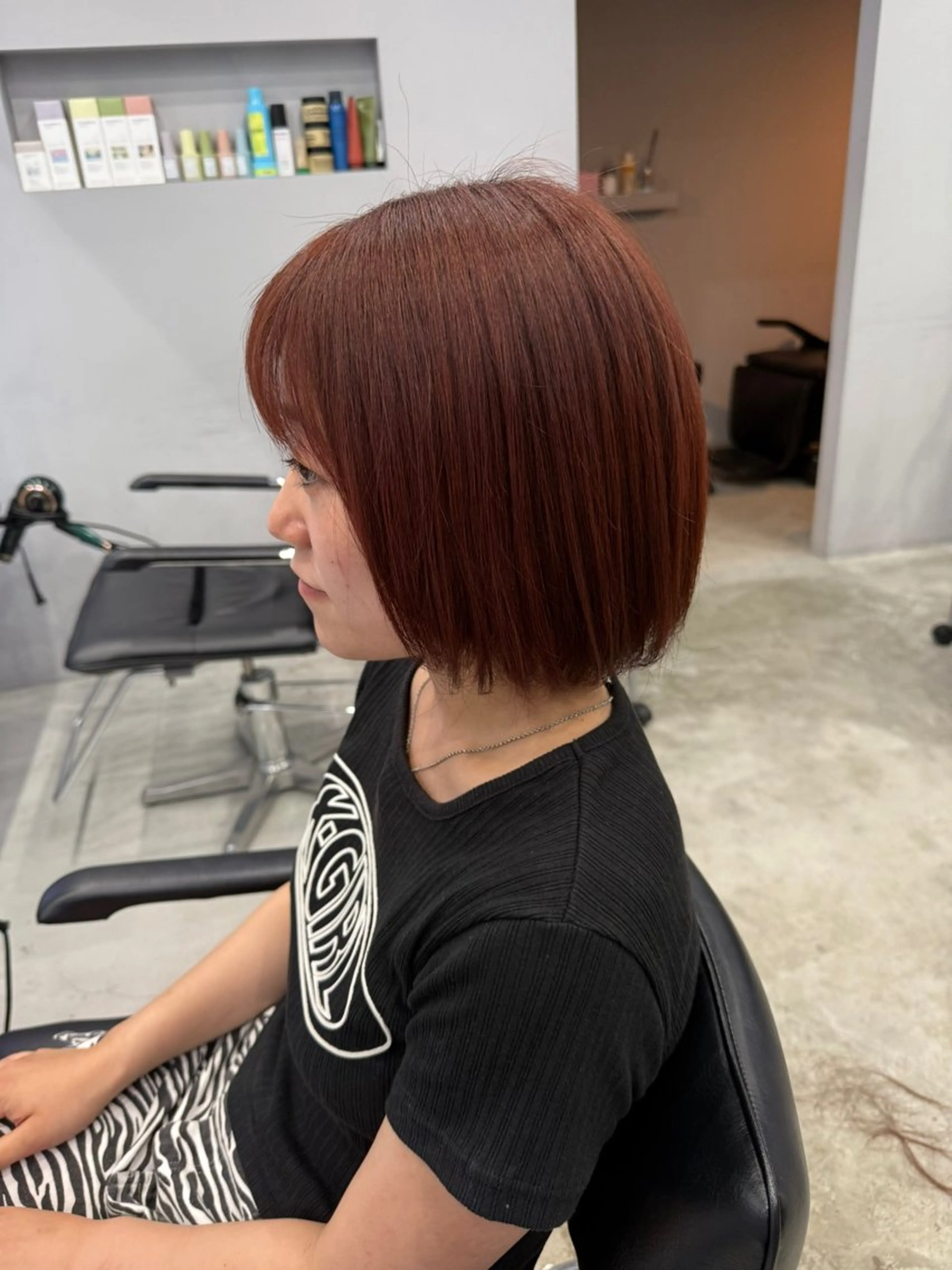 ミディアム ヘアカラー 相川 玲央奈のヘアスタイル