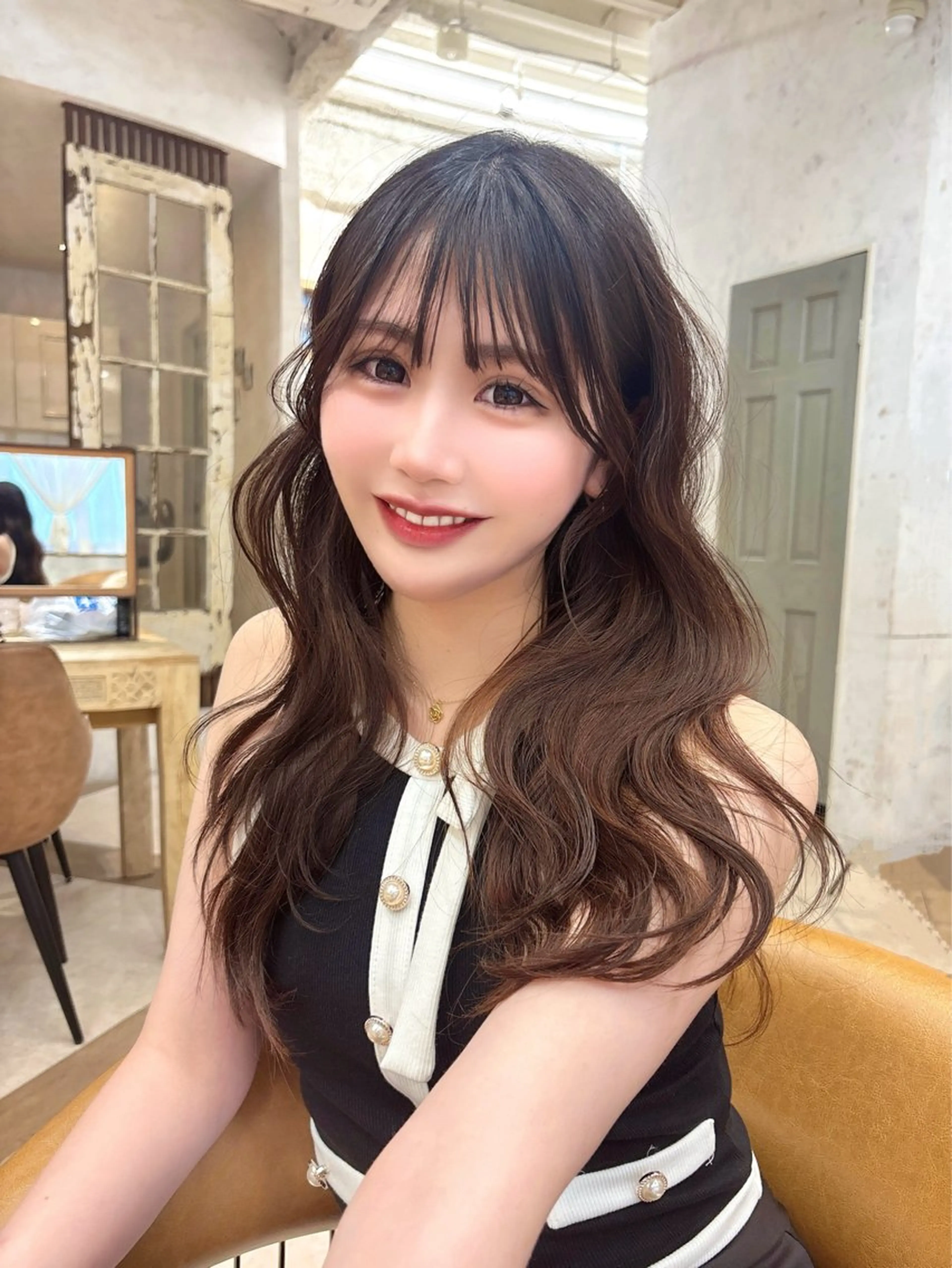 ロング カット トリートメント sakura/韓国 ヘア/ワンホンのヘアスタイル