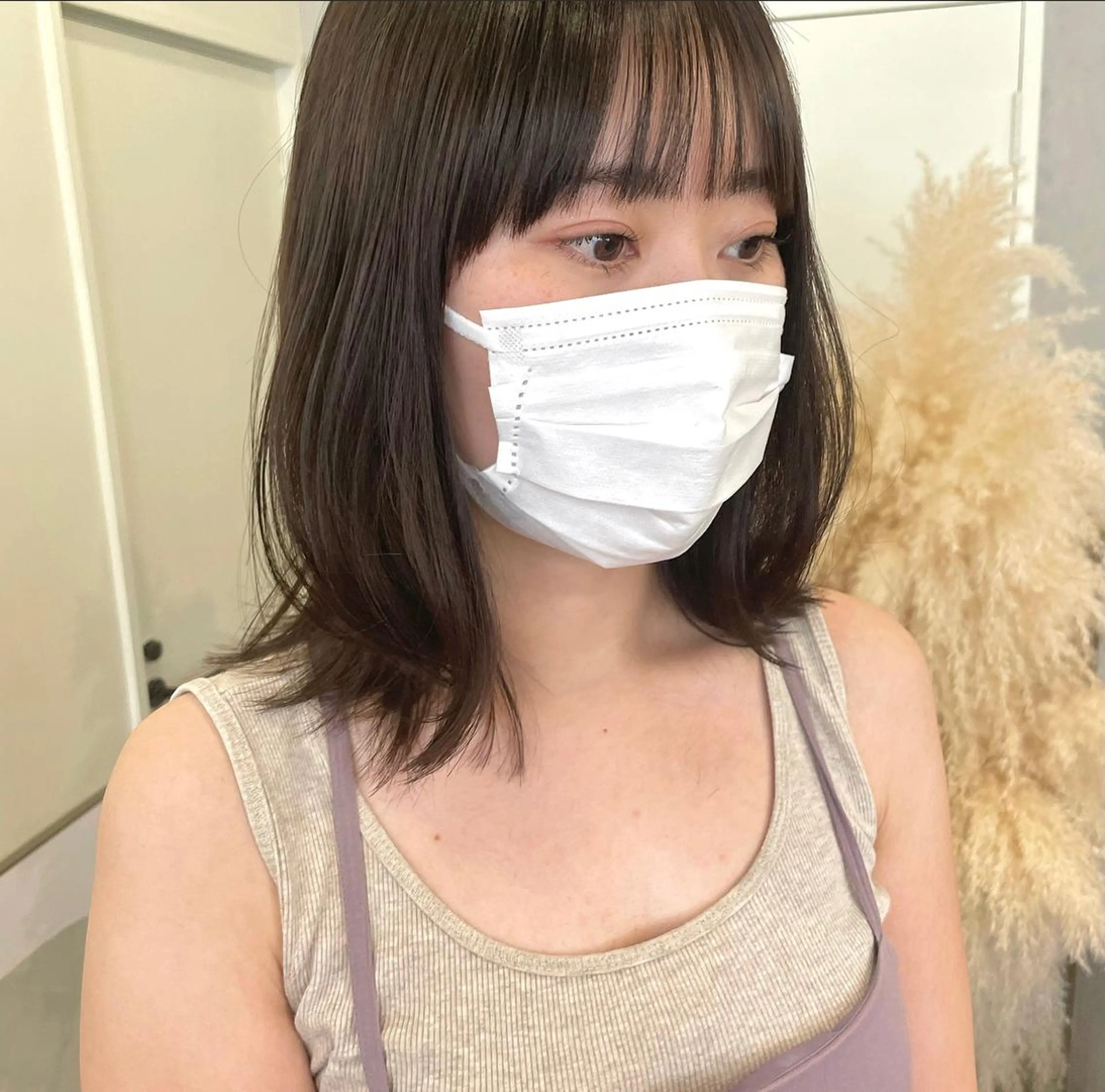 ミディアム カラー ベージュカラー カット ヘアカラー はるか 💐 お悩み改善美容師のヘアスタイル