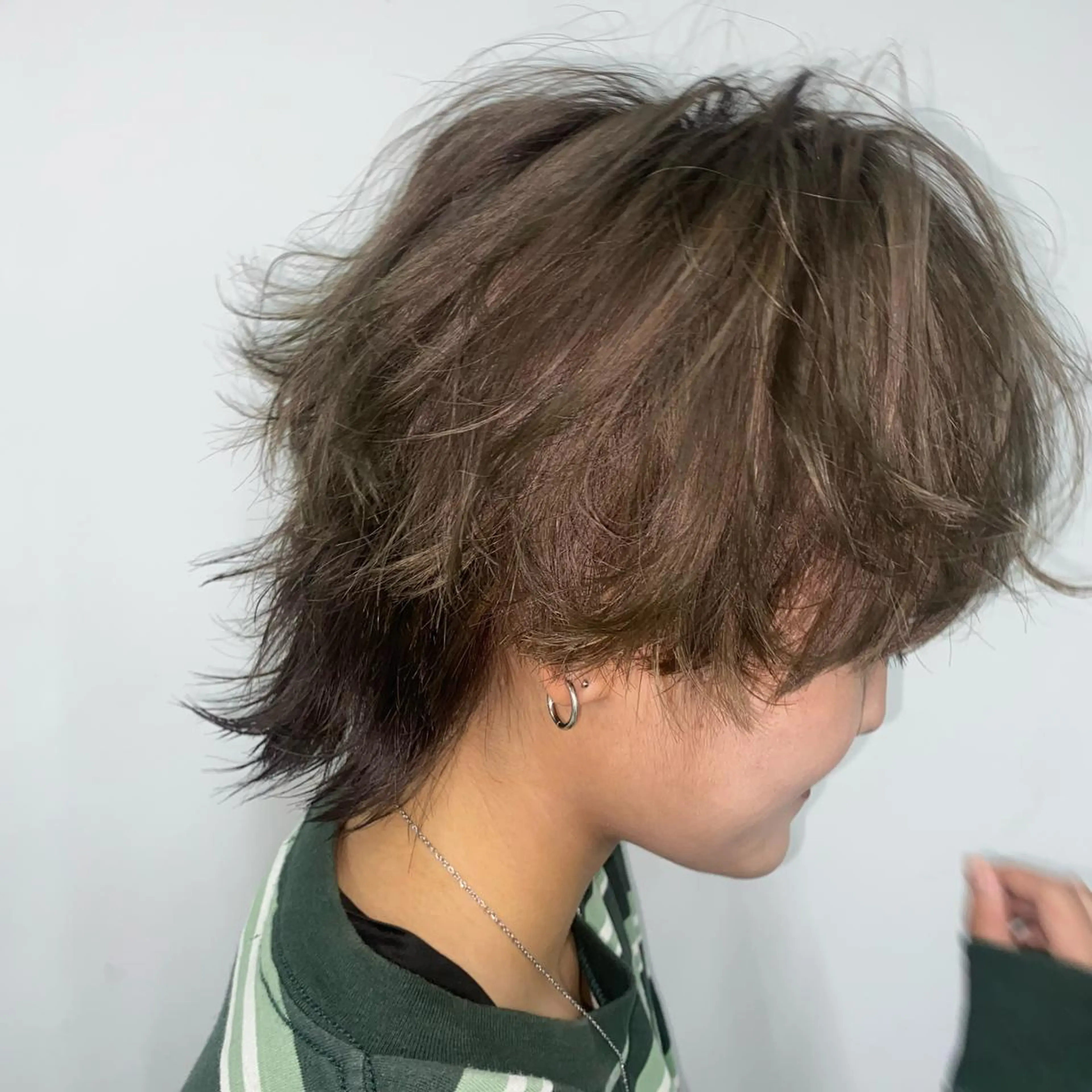 ショート カラー ヘアアレンジ ベージュカラー ミルキーベージュ TJ天気予報5mm 森　瑞希のヘアスタイル