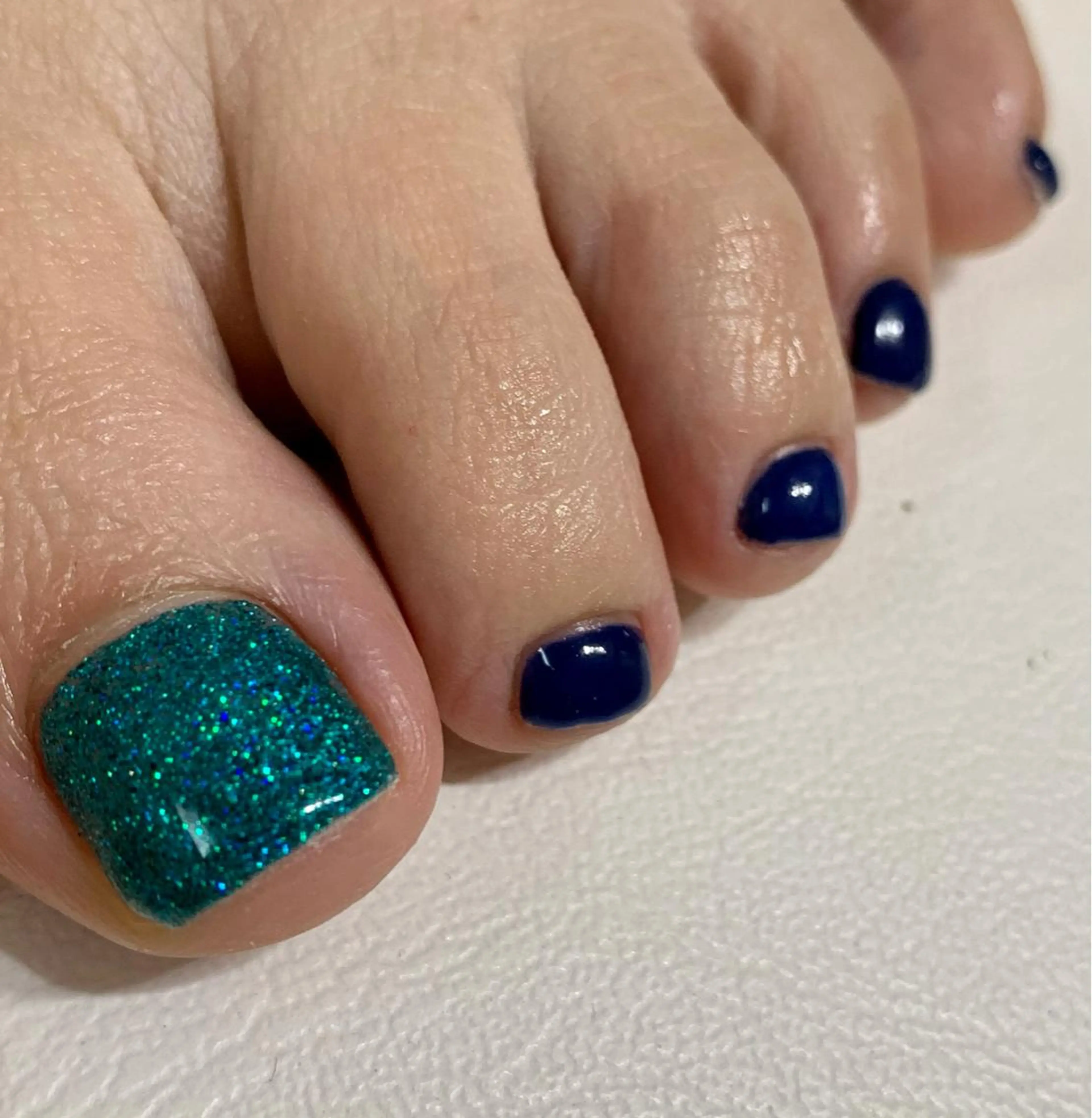 フットワンカラー、ラメ、グラデーションの写真