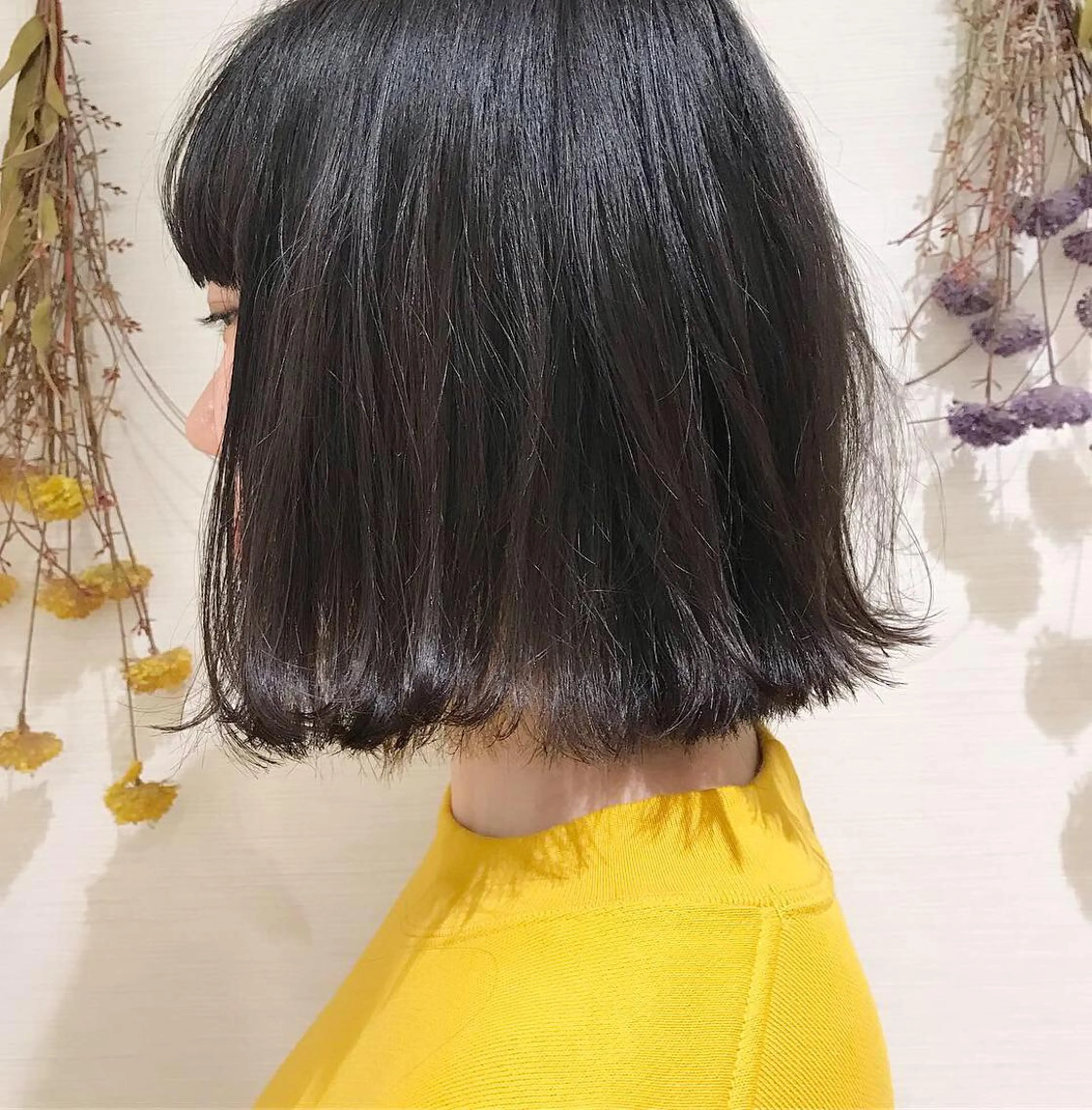 ミディアム カラー ボブ 外ハネヘア 福島成美/髪質改善 縮毛矯正/カラーのヘアスタイル