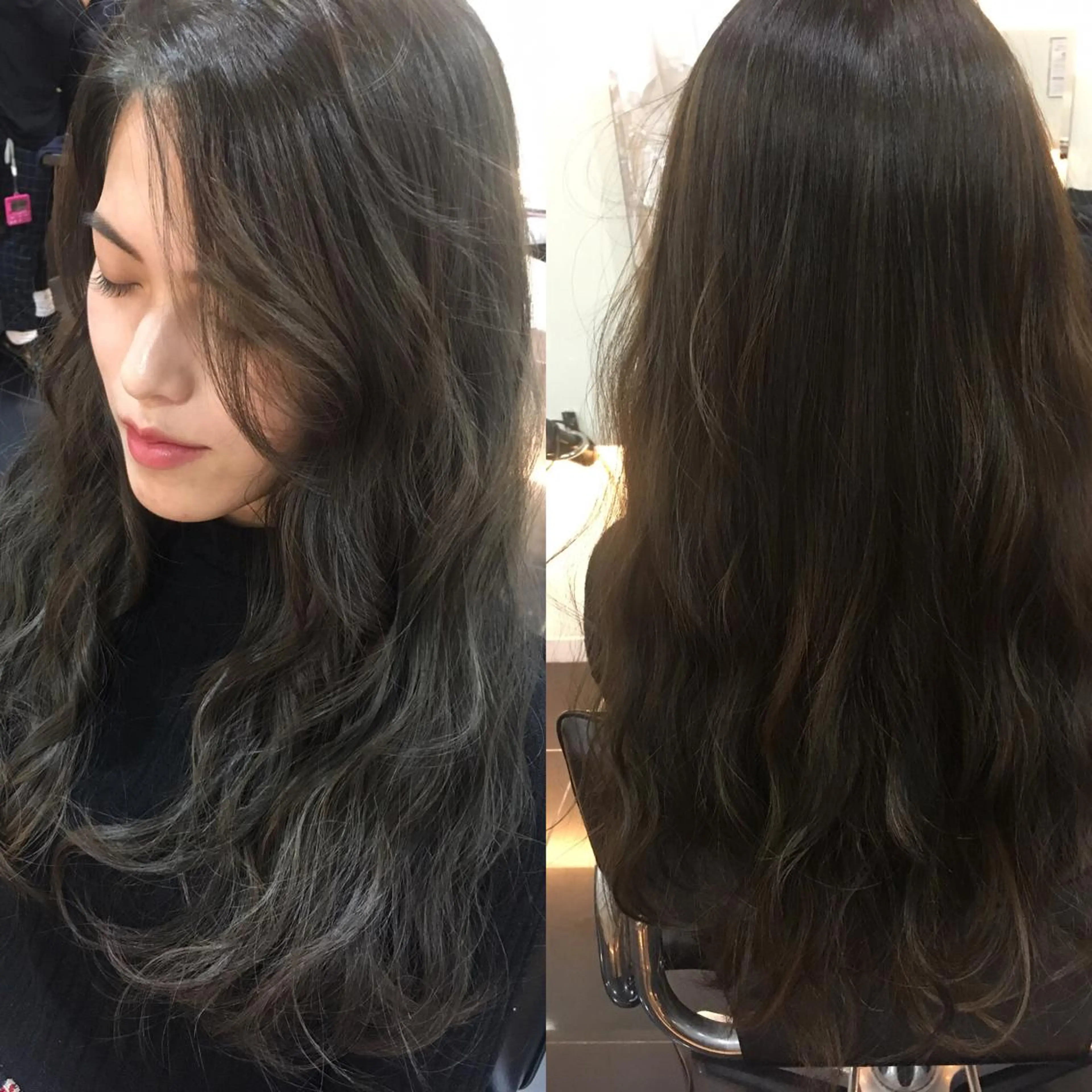 ロング カラー ブリーチ 透明感カラー 早川 真幸のヘアスタイル