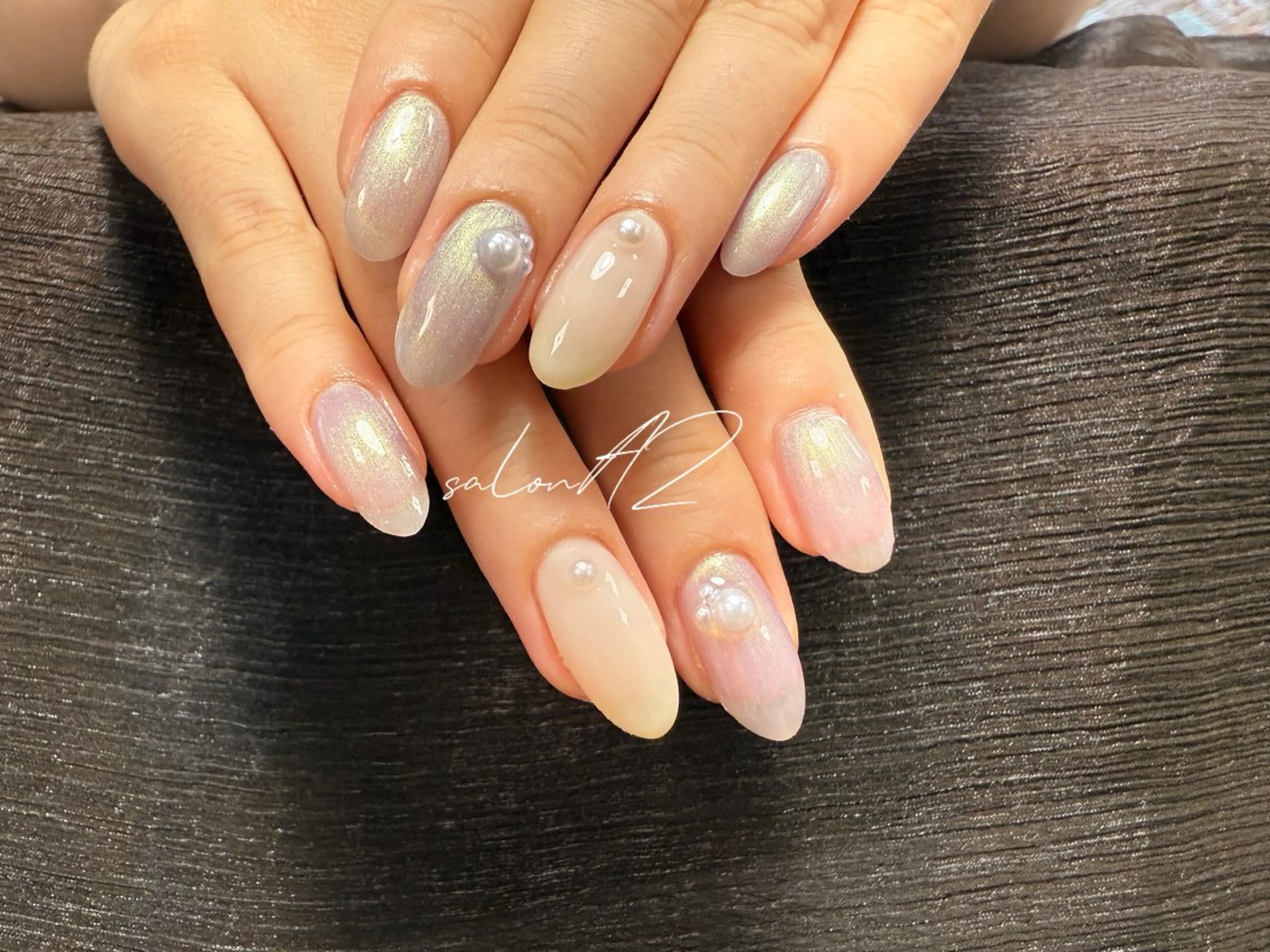 ネイル アートネイル 長さ出し フットネイル フレンチネイル ジェルネイル ハンドネイル salon AZのネイルデザイン