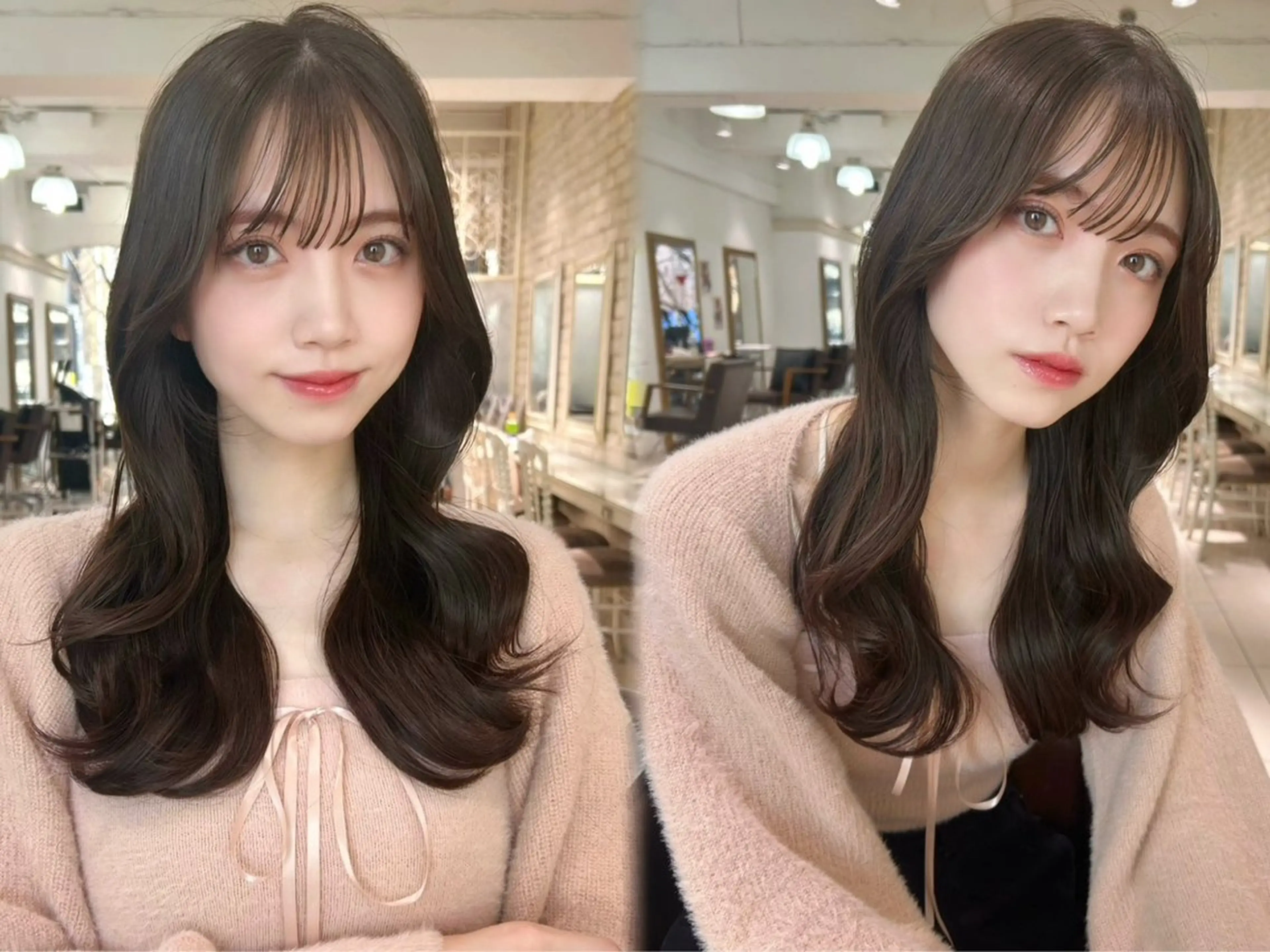 セミロング まつエク/艶カラー/ 縮毛矯正/岸川美月のヘアスタイル