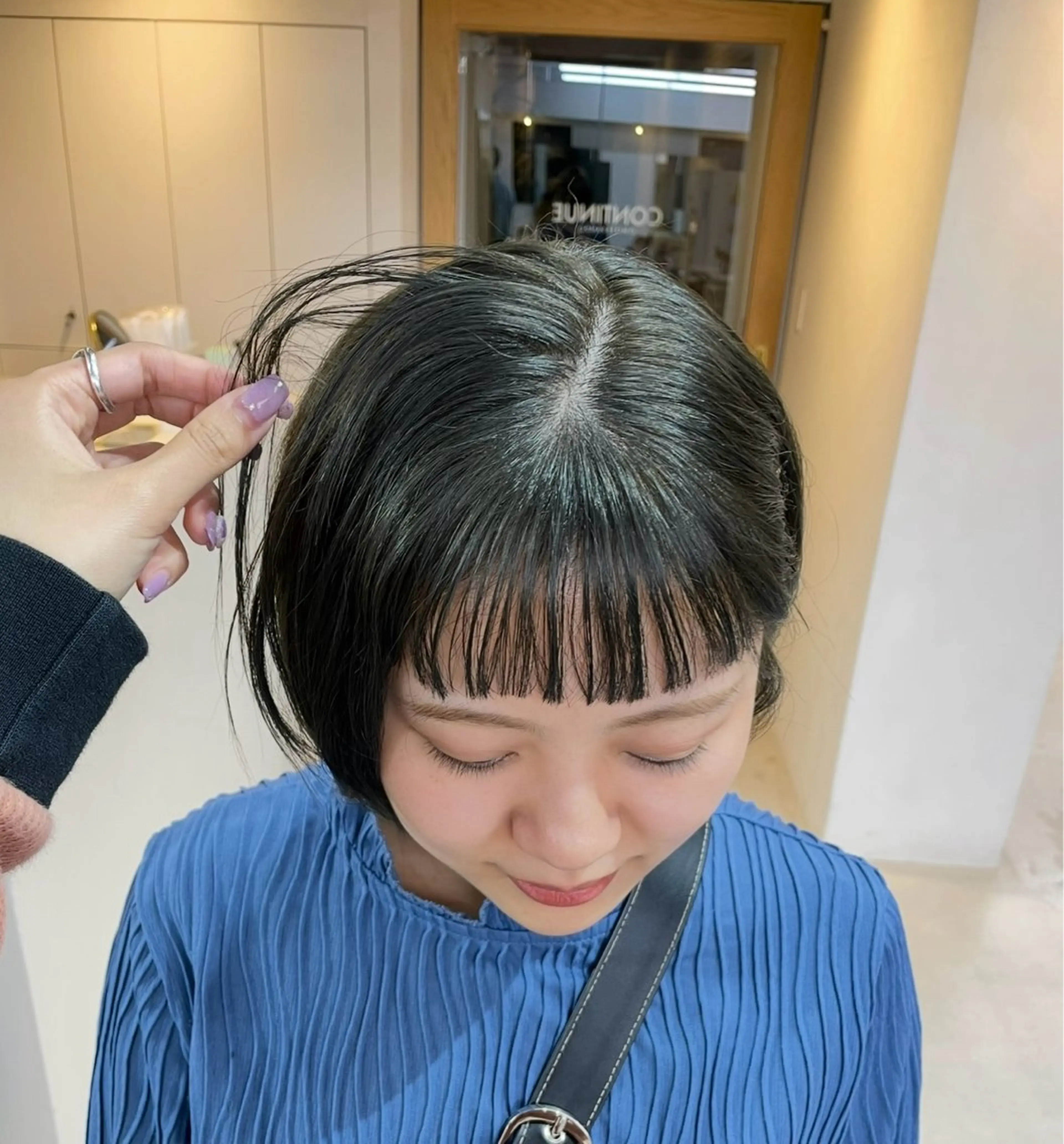 ミディアム ヘアカラー トリートメント 表参道/kozue/ 艶髪/髪質改善のヘアスタイル