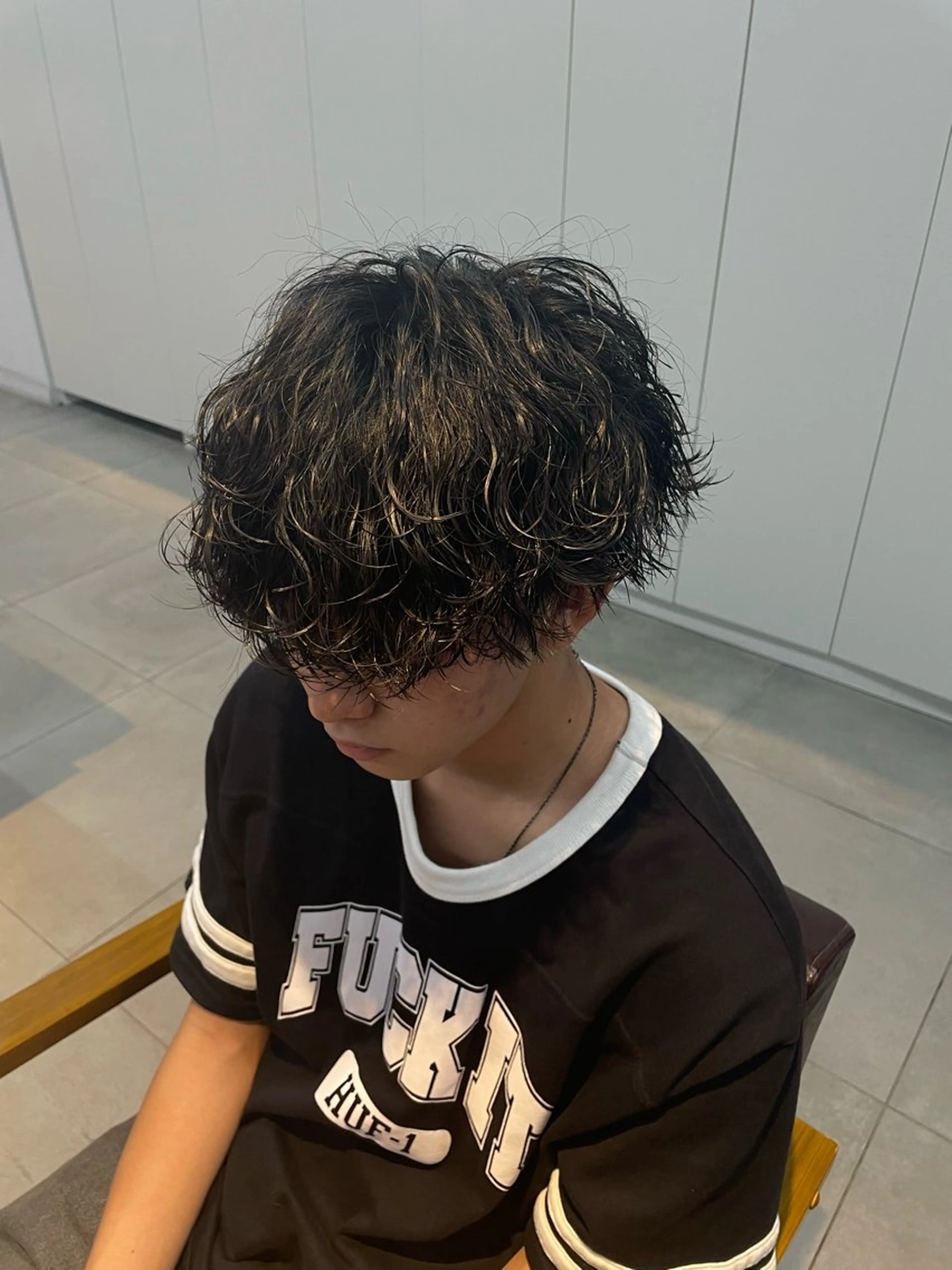 ミディアム パーマ メンズ 辻堂メンズ特化 YU-YAのヘアスタイル