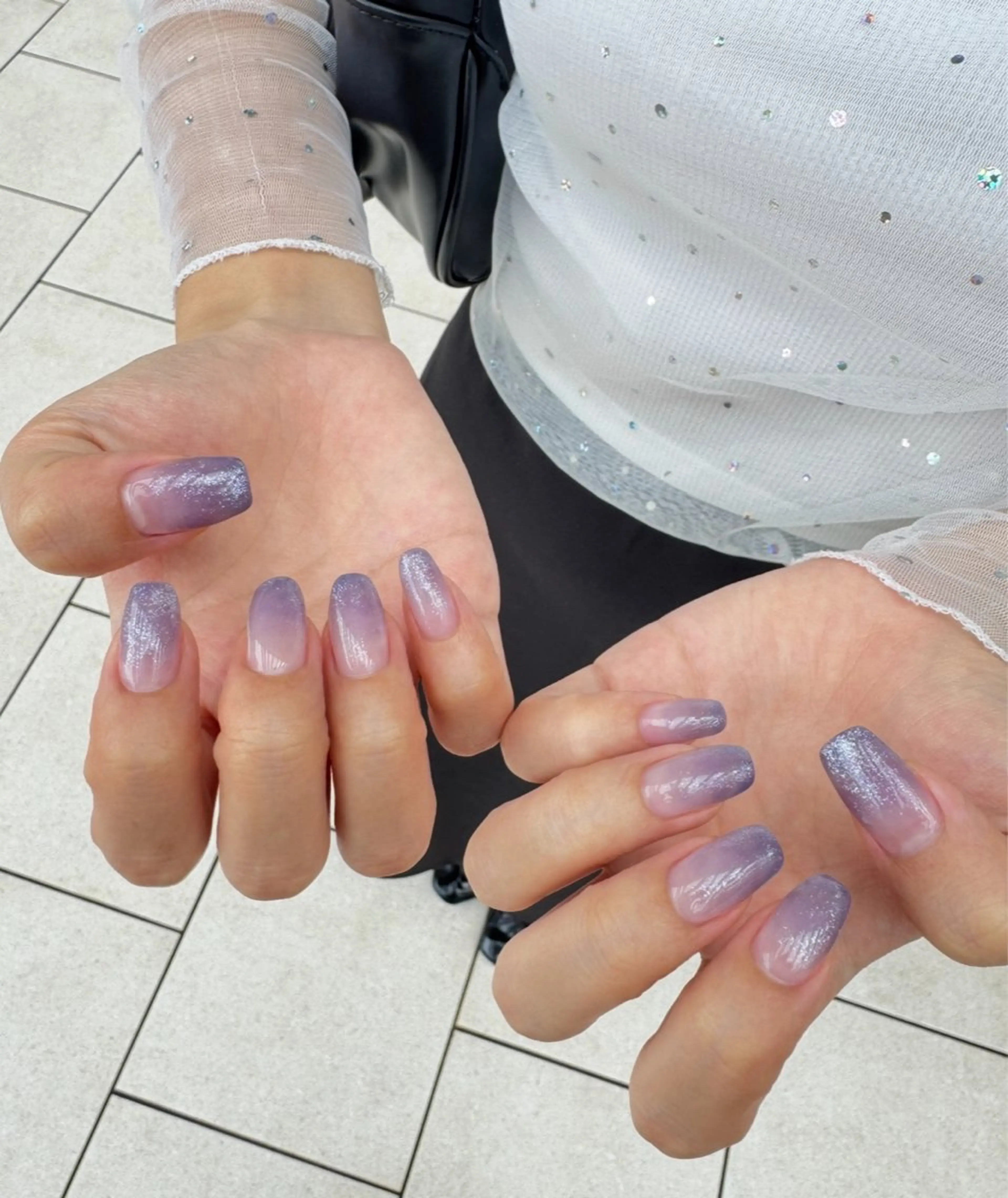 ネイル 成人式 キラキラネイル ニュアンスネイル オフィスネイル シンプルネイル Lililas サロン&スクールのネイルデザイン