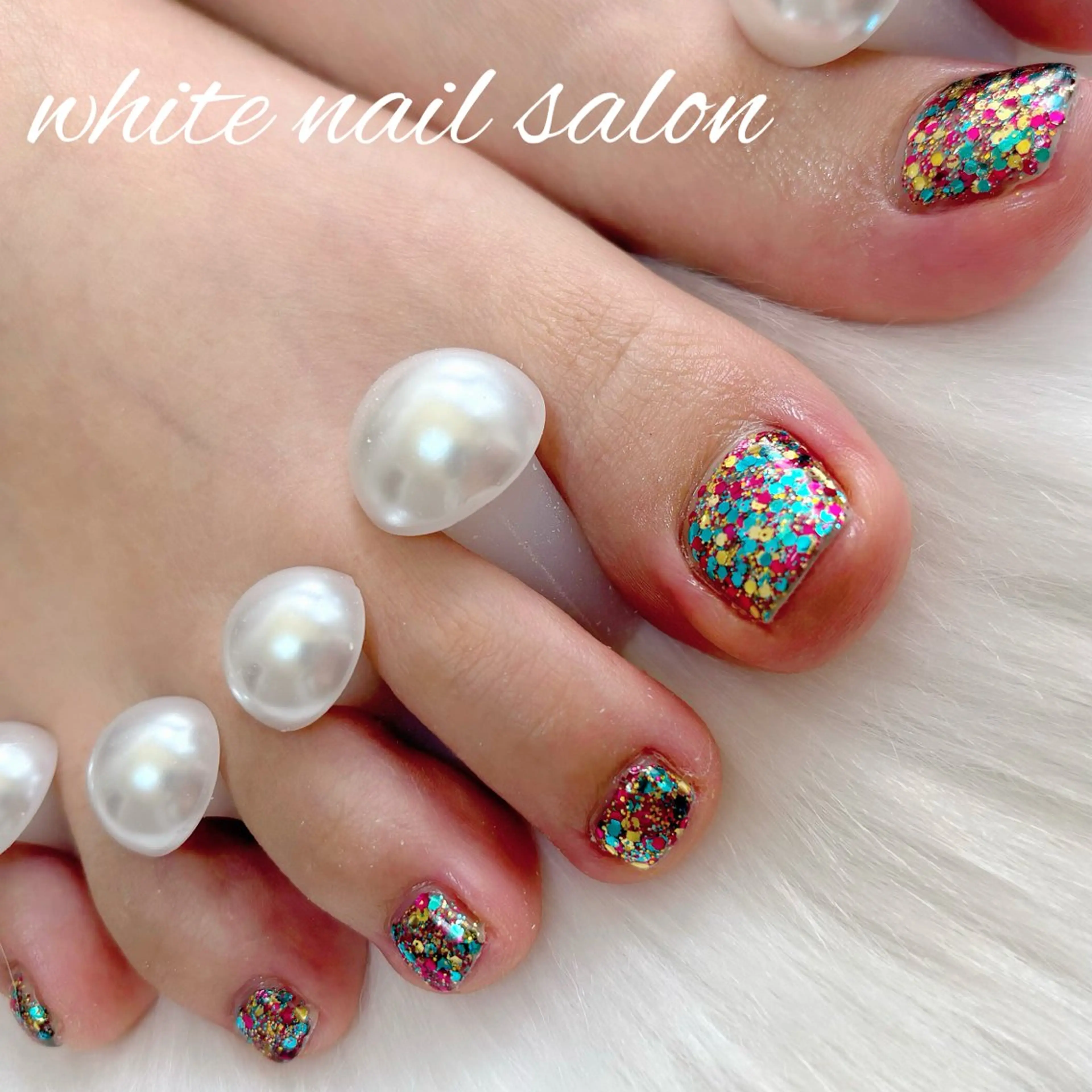 ネイル フットネイル フットネイル white nail salonのネイルデザイン