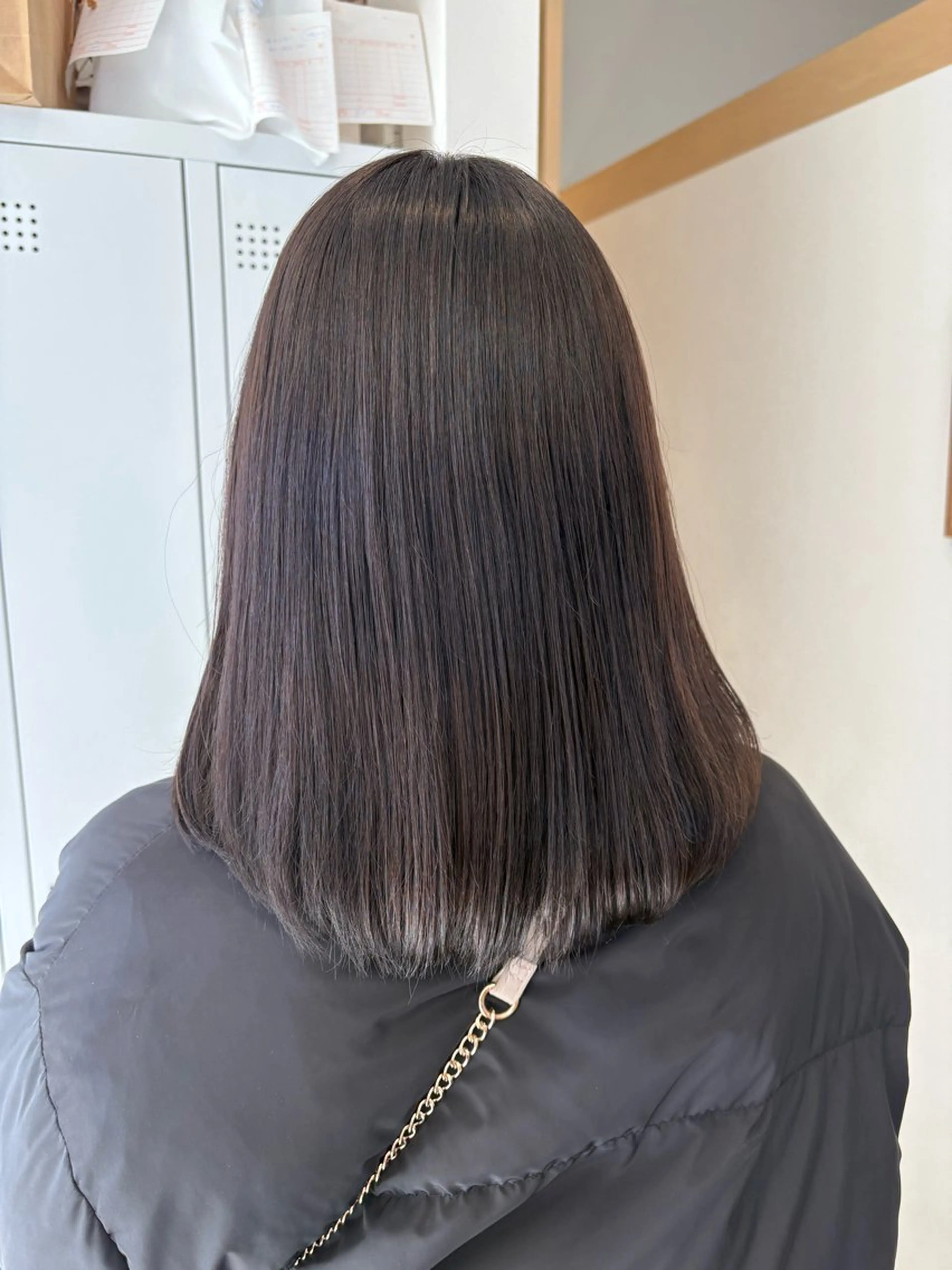 ミディアム カラー アッシュ アッシュグレー 透明感カラー トリートメント カット ヘアカラー 藤原仁美/レイヤー /透明感カラーのヘアスタイル