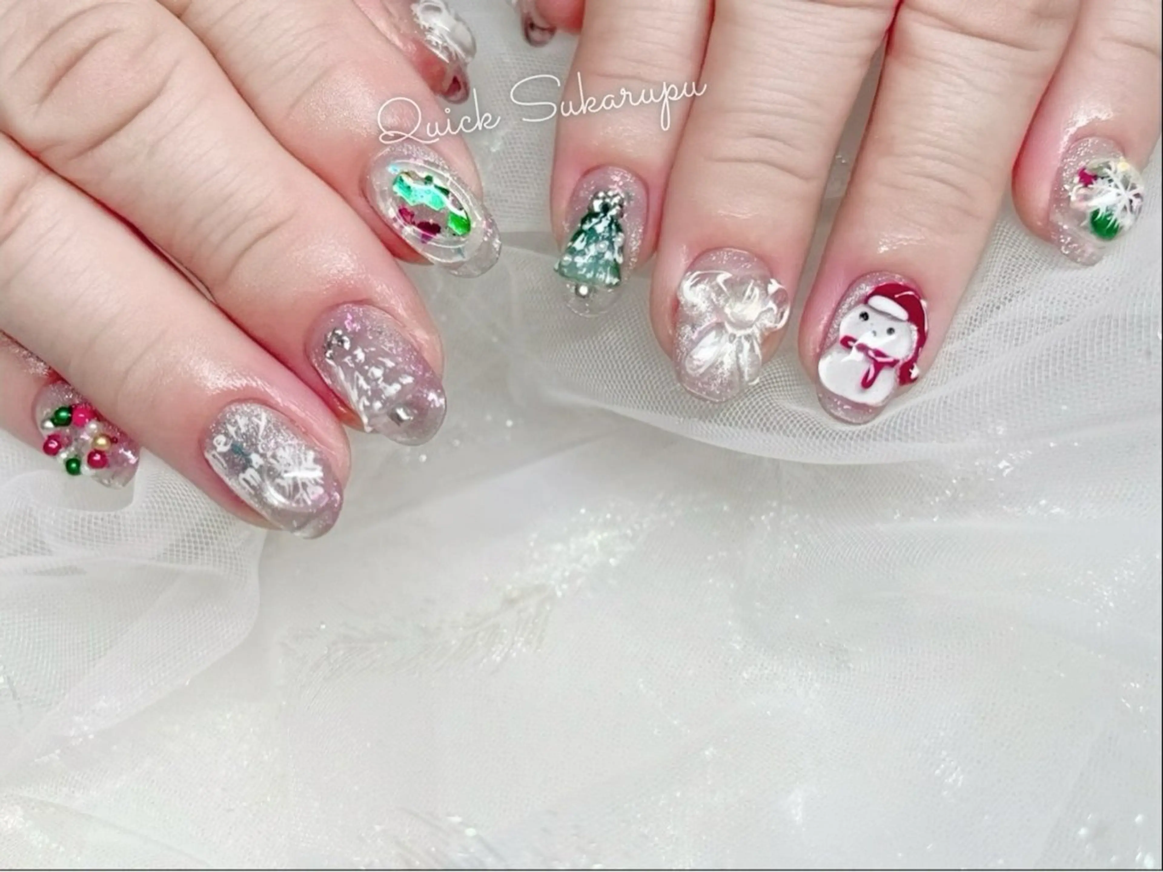 ネイル 冬ネイル クリスマス Quick Sukarupuのネイルデザイン