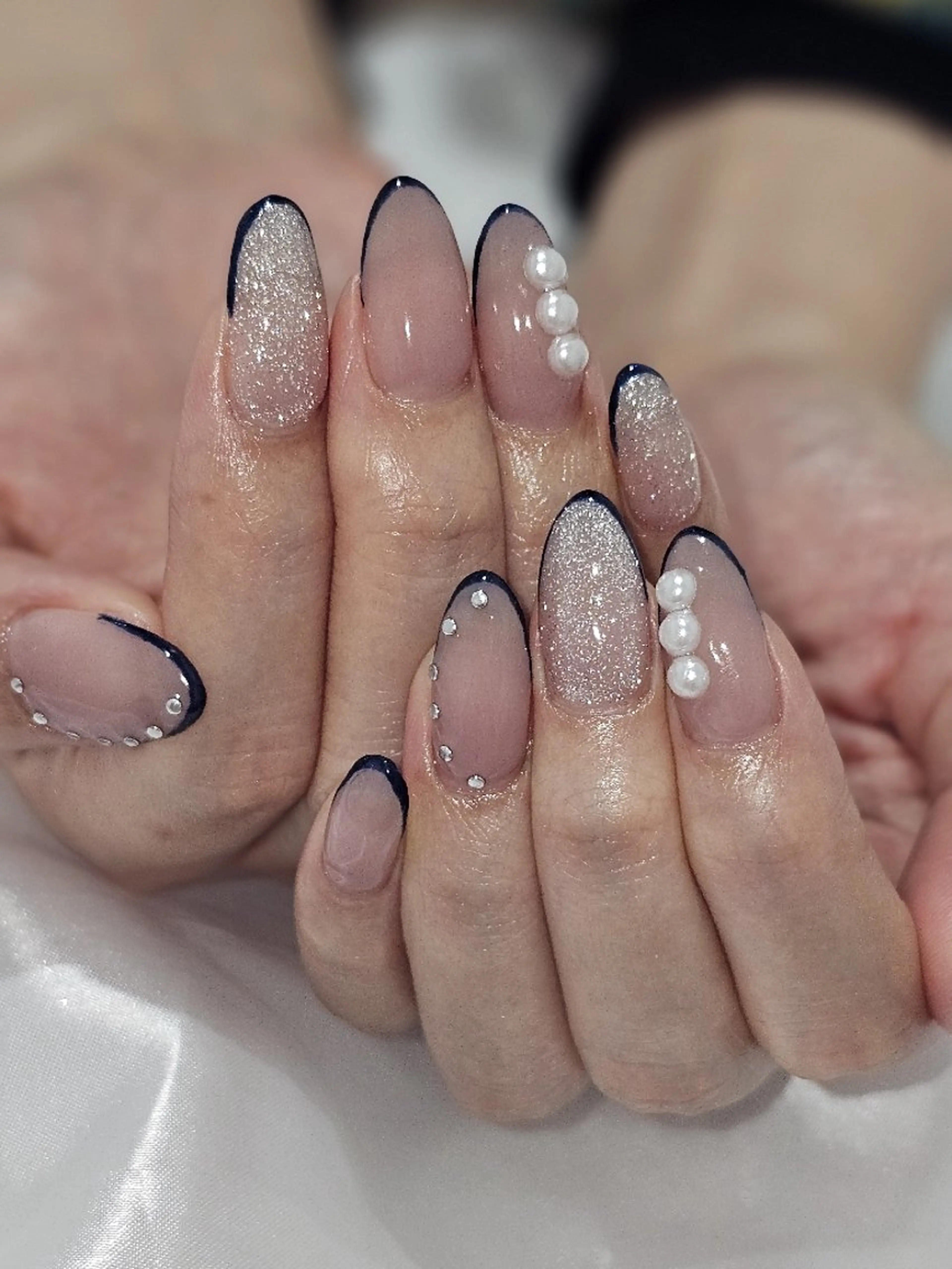 ネイル フラッシュネイル フレンチネイル Ra: Nail   라: 네일のネイルデザイン