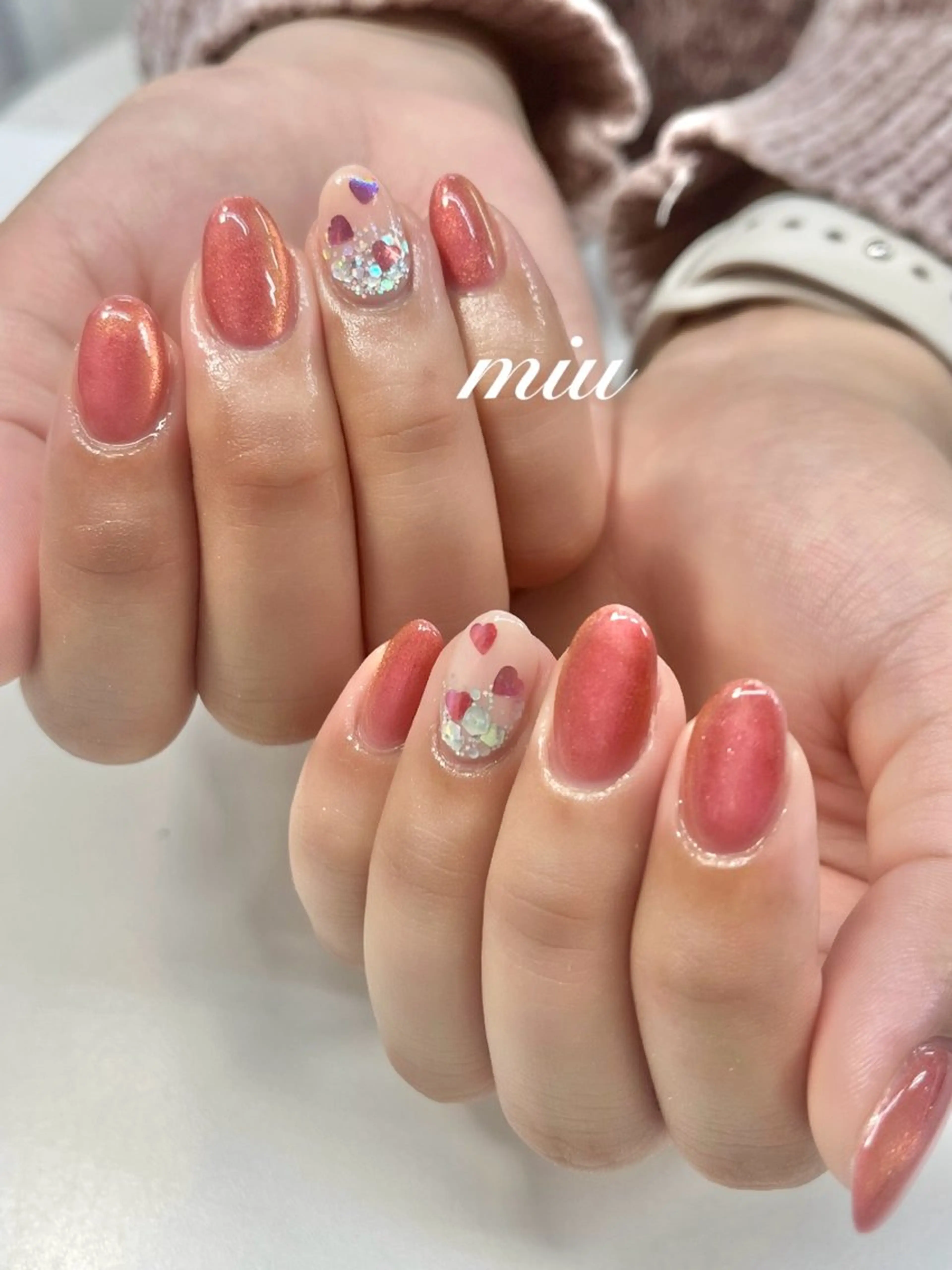 ネイル ラメ(グリッター) ハンドネイル miu nail 🐾mihoのネイルデザイン