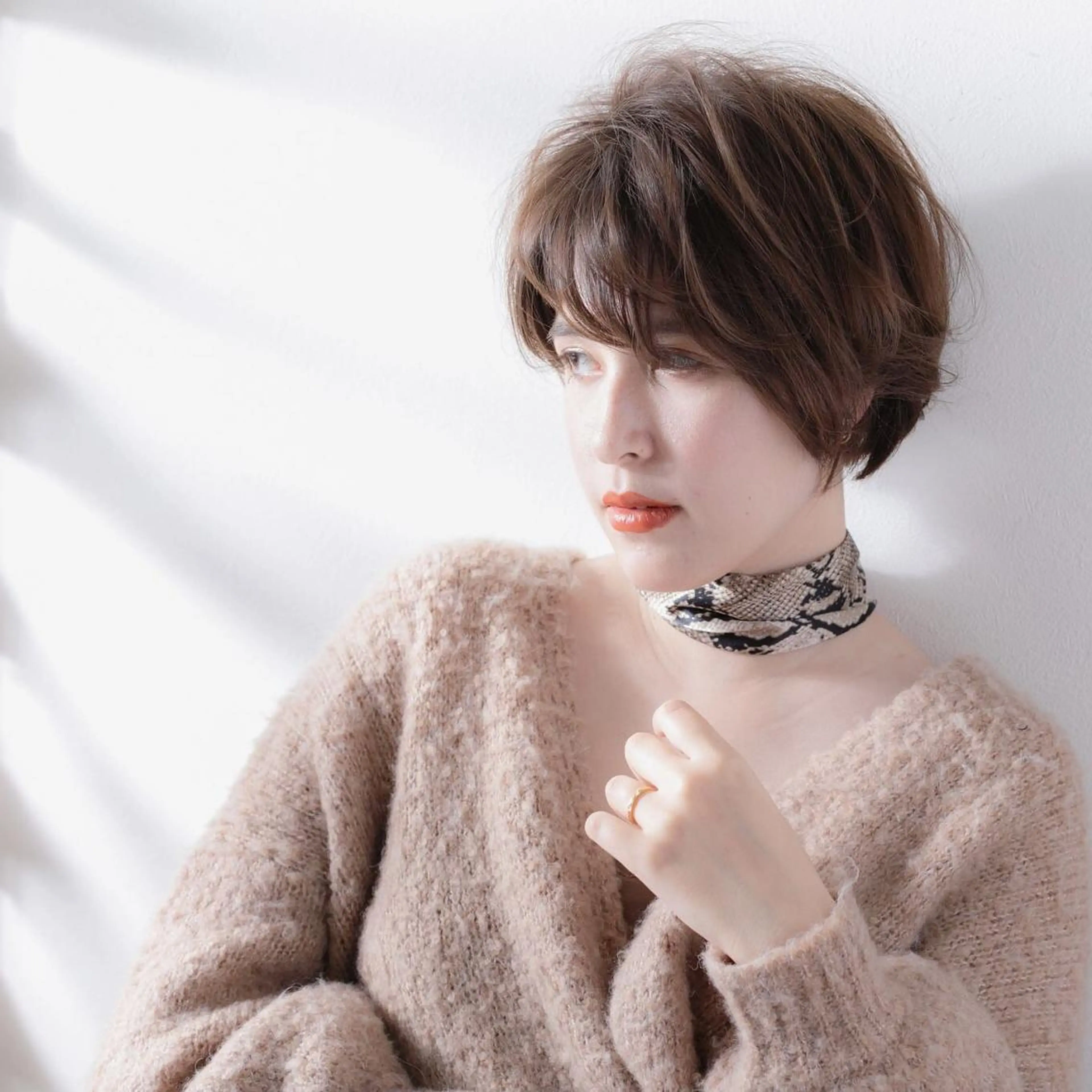 ショート カラー ハイライトカラー インナーカラー ハイライト 髪質改善 縮毛矯正 justbeauty CiNQのヘアスタイル