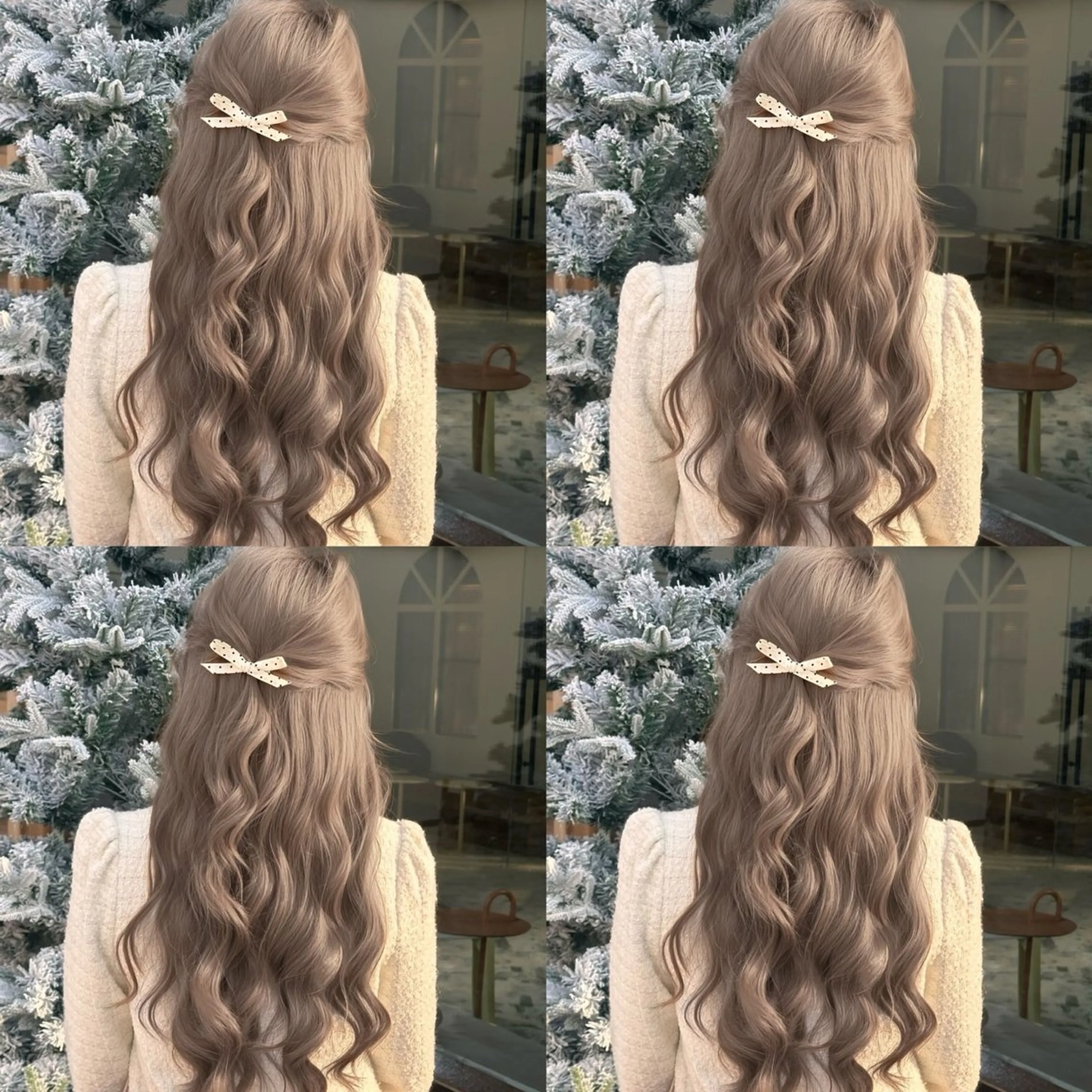 セミロング ヘアカラー トリートメント ヘッドスパ 透明感♡グレージュ ♡ミルクティー♡のヘアスタイル