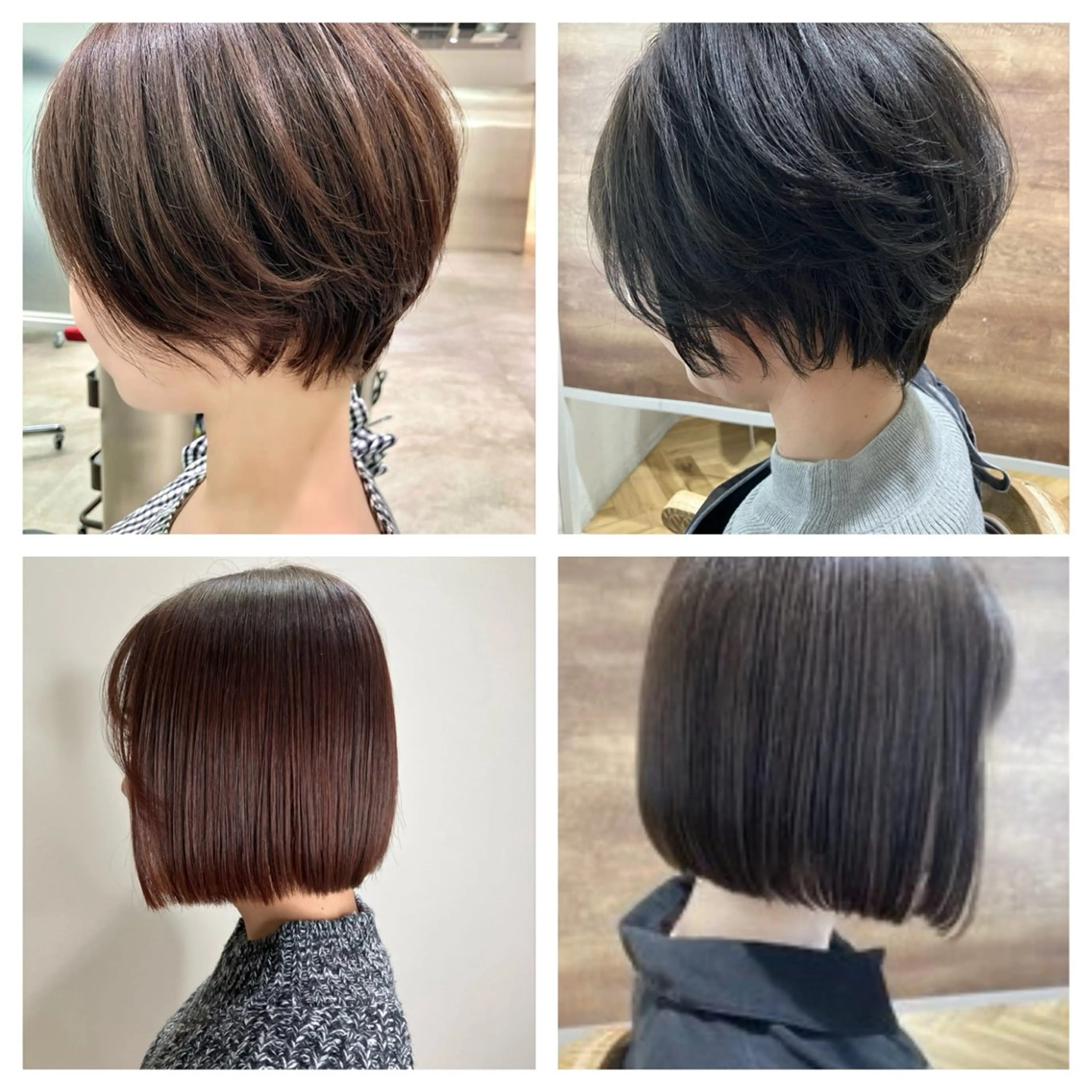 ショート カラー ボブ ショートヘア 髪質改善/艶カラー 縮毛矯正/みほのヘアスタイル