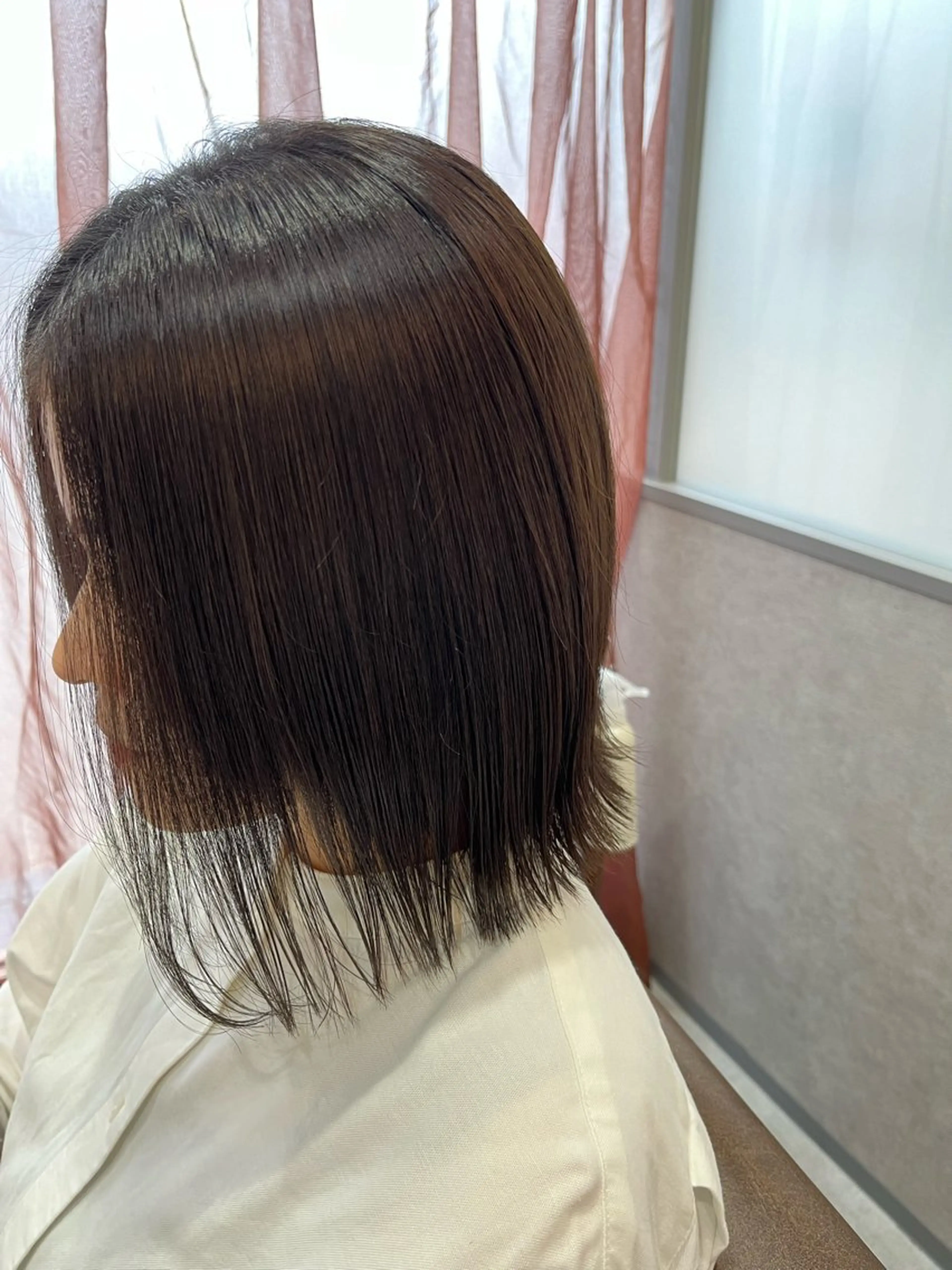 ミディアム ボブ カット ヘアカラー トリートメント 暖色＊ベージュ ＊くらたあやかのヘアスタイル