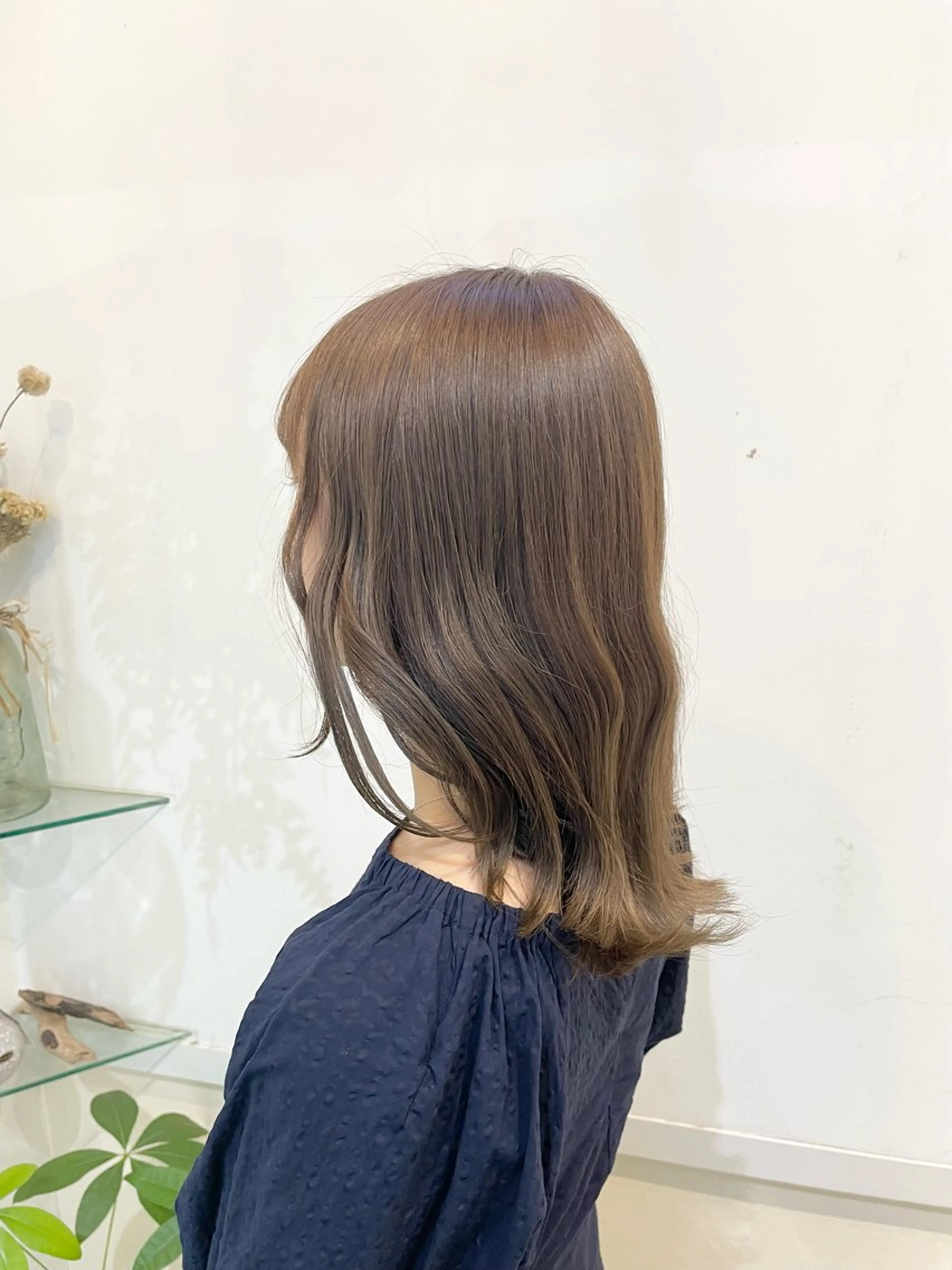 ミディアム カラー ヘアカラー トリートメント 髪質改善カラー🤍 エクステ✨君島由実子のヘアスタイル