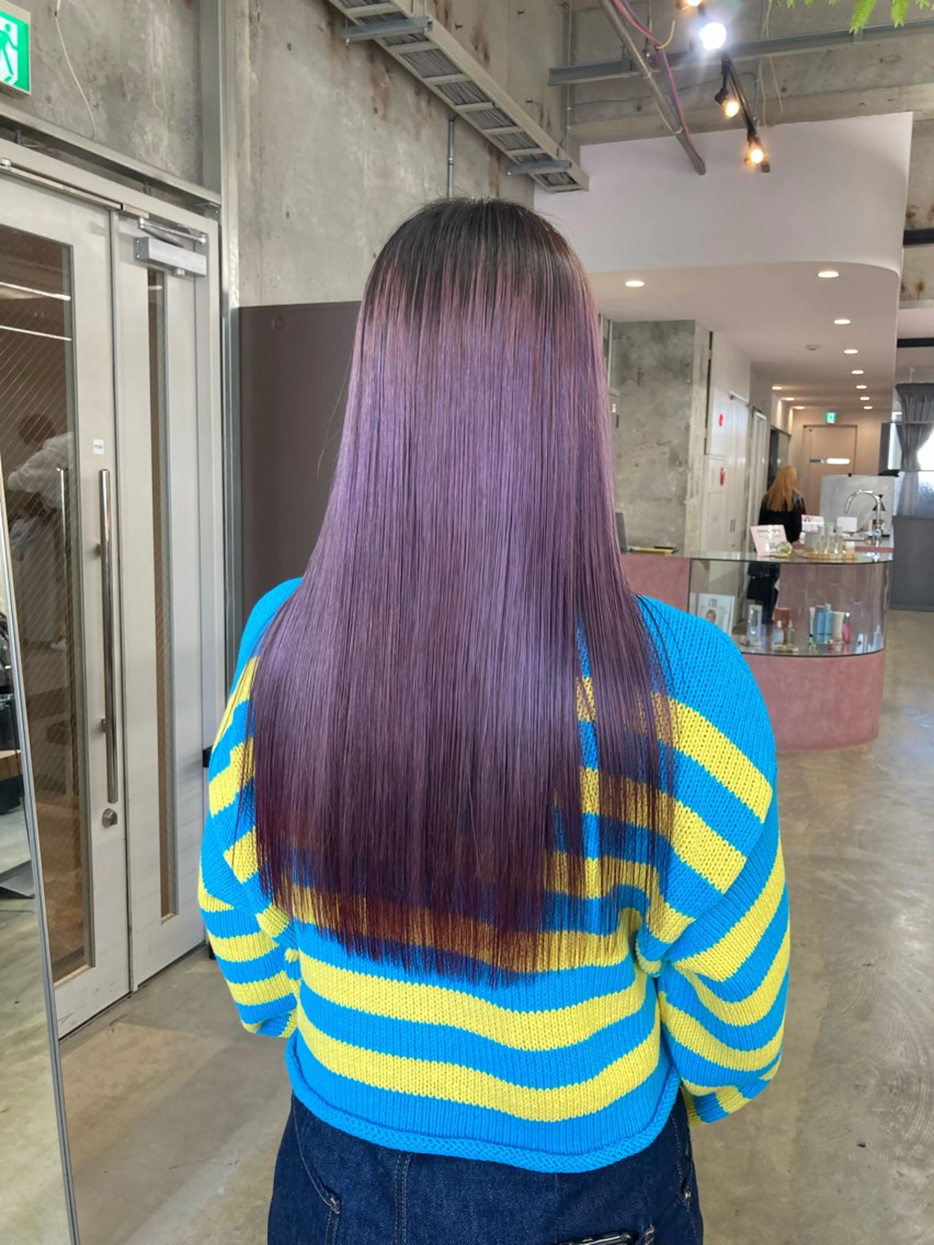 ロング カラー ブリーチ ラベンダーカラー カット ヘアカラー トリートメント 小木曽智美 /ボブ/ショートのヘアスタイル