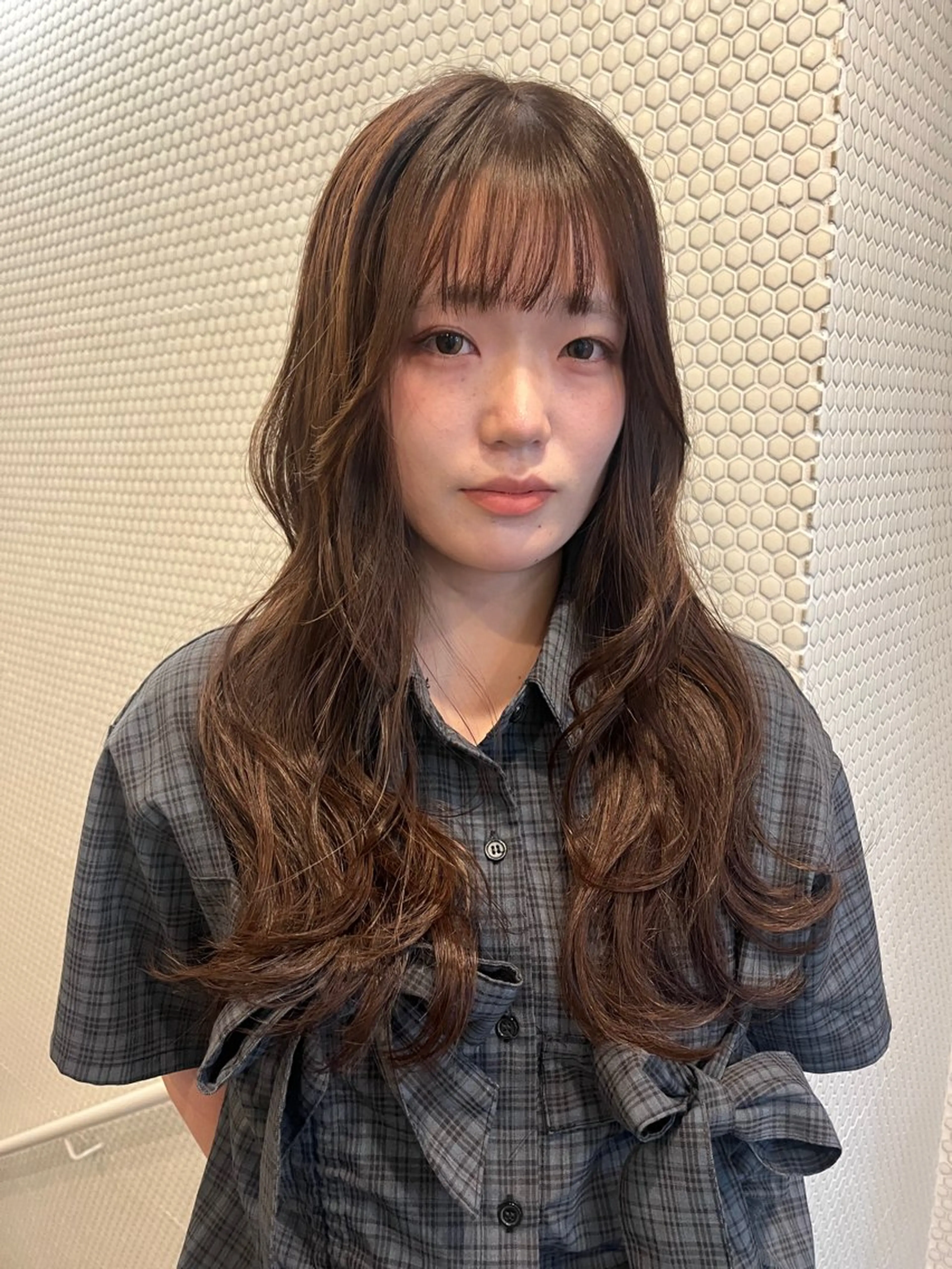 ロング カット ヘアカラー トリートメント レイヤー/暖色/ 髪質改善/永礼芳果のヘアスタイル