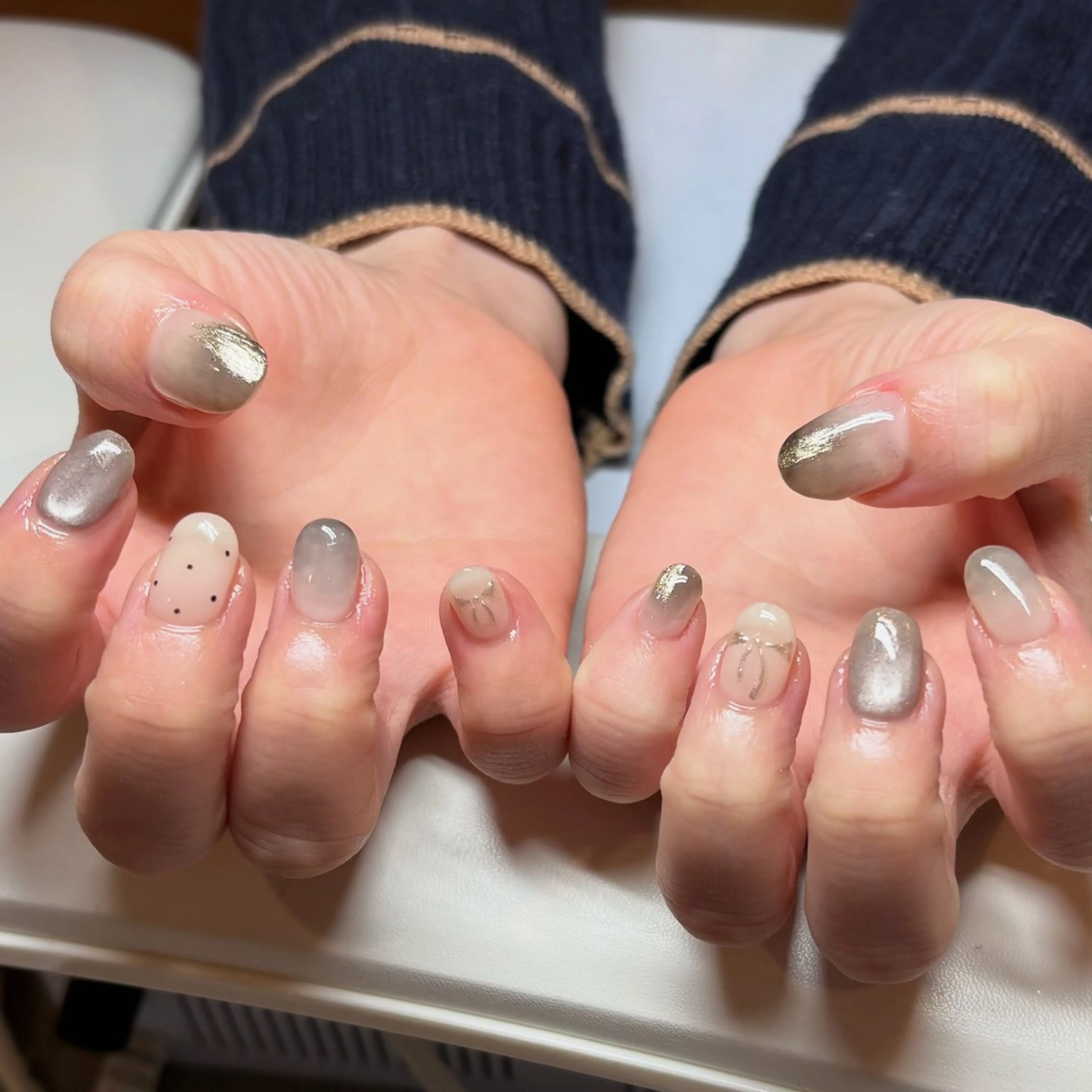 ネイル ニュアンスネイル ショートネイル ハンドネイル Lily Nailのネイルデザイン