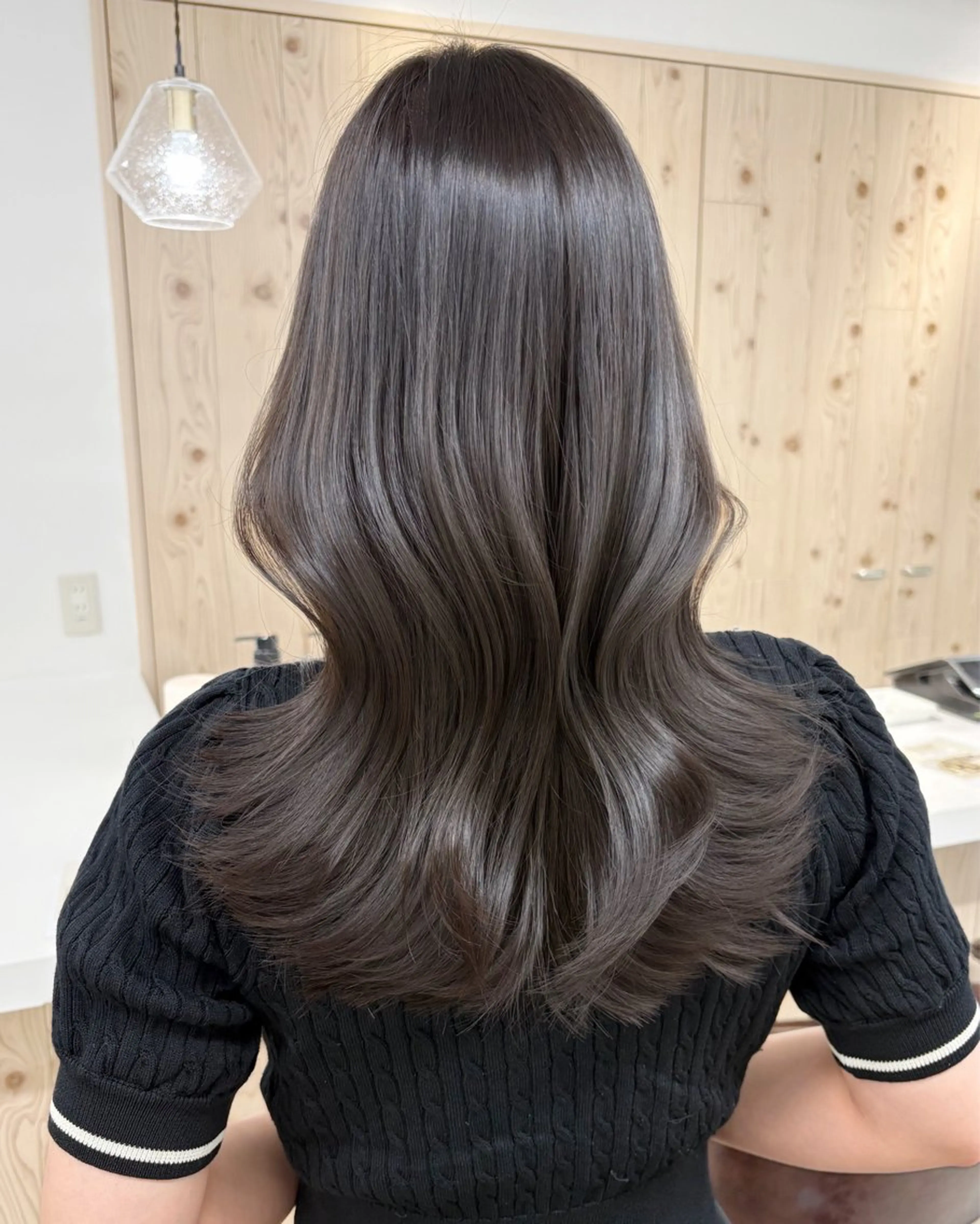 セミロング カラー カット ヘアカラー トリートメント ヘアセット 新宿/韓国ヘア/ 髪質改善ストレートのヘアスタイル