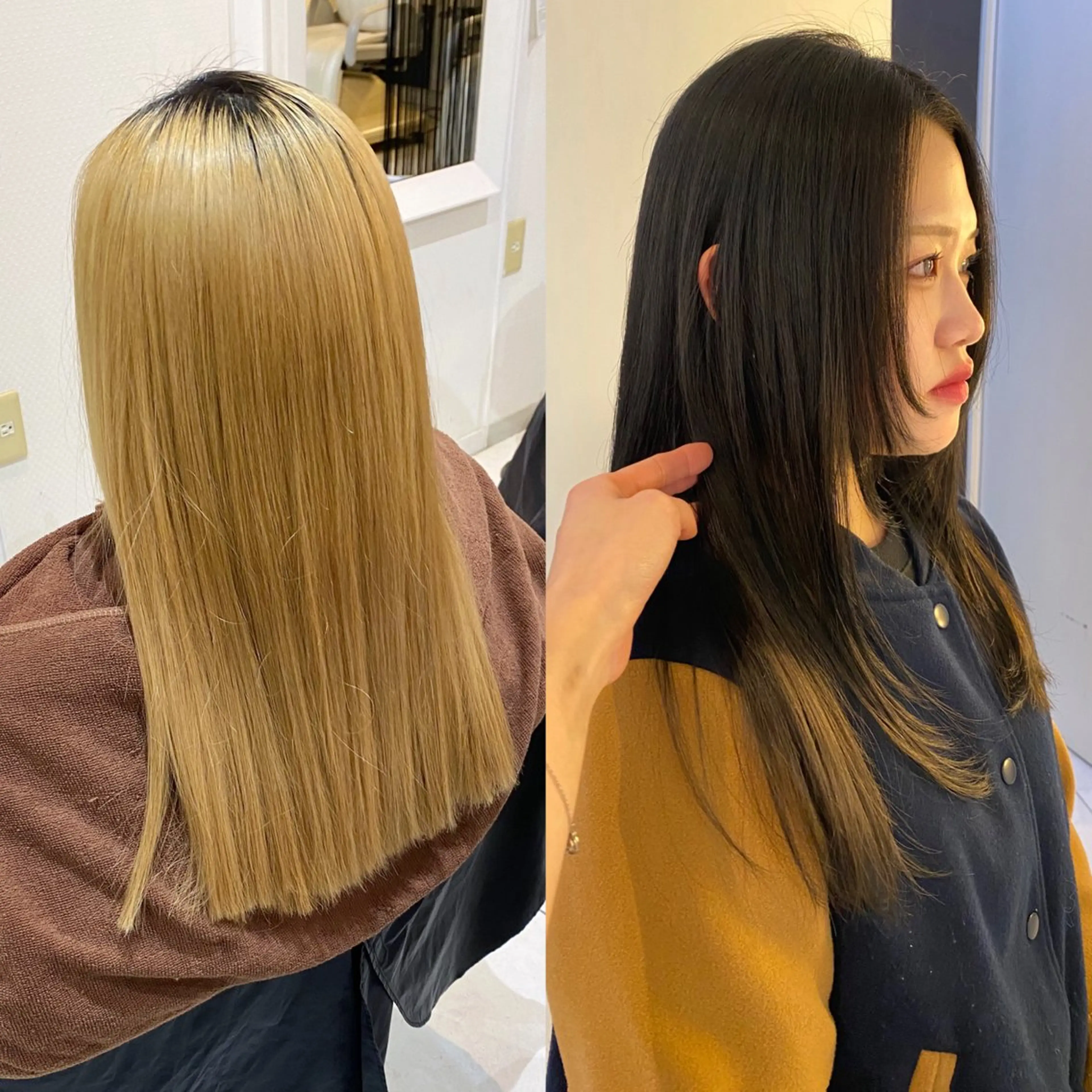 ロング カラー ブリーチ 縮毛矯正 カット ヘアカラー 縮毛矯正 トリートメント mai / linoah˚✧のヘアスタイル