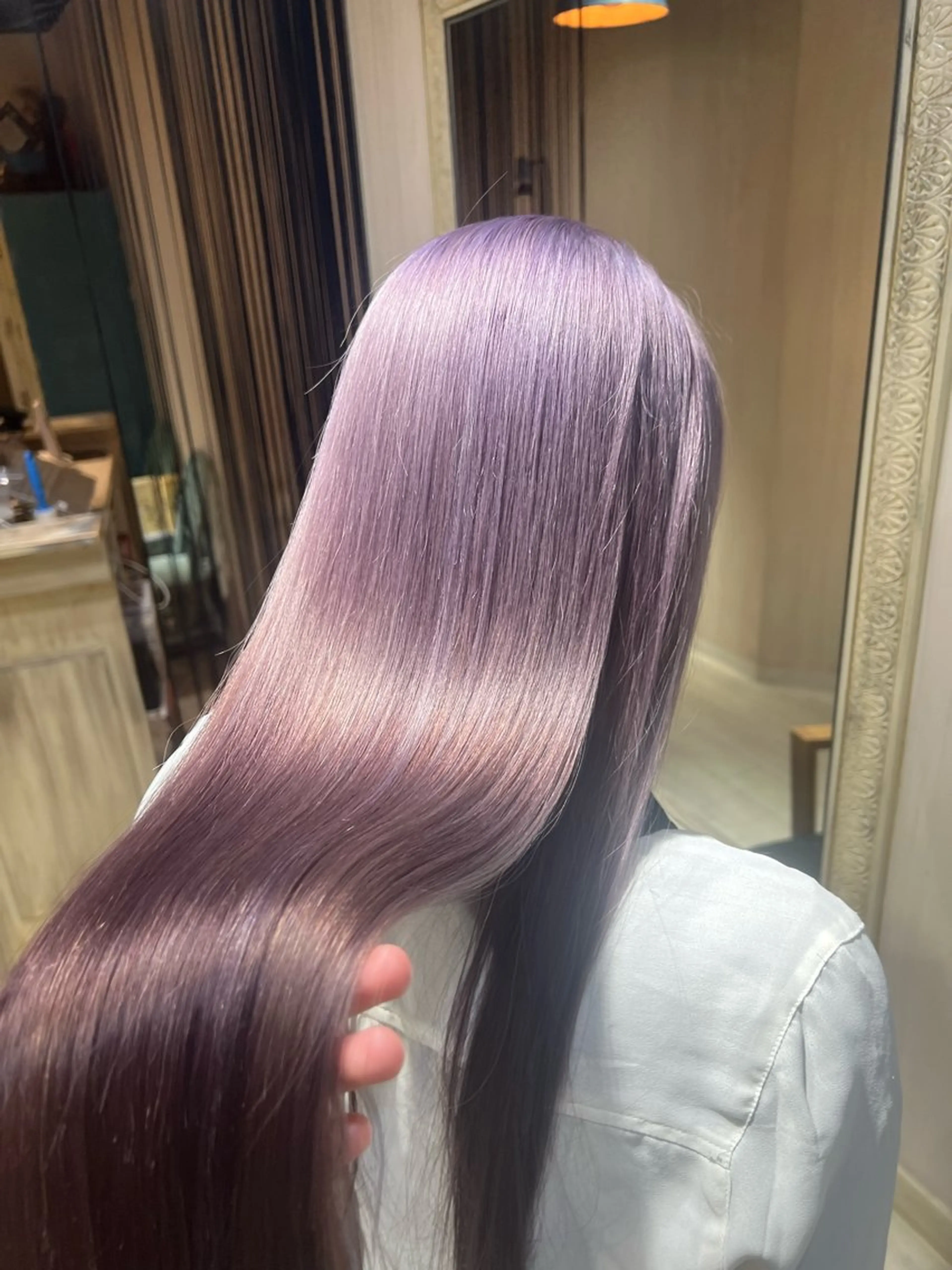 ロング カラー ベージュカラー ブリーチ ピンクカラー ピンクベージュ たけかわ みずきのヘアスタイル