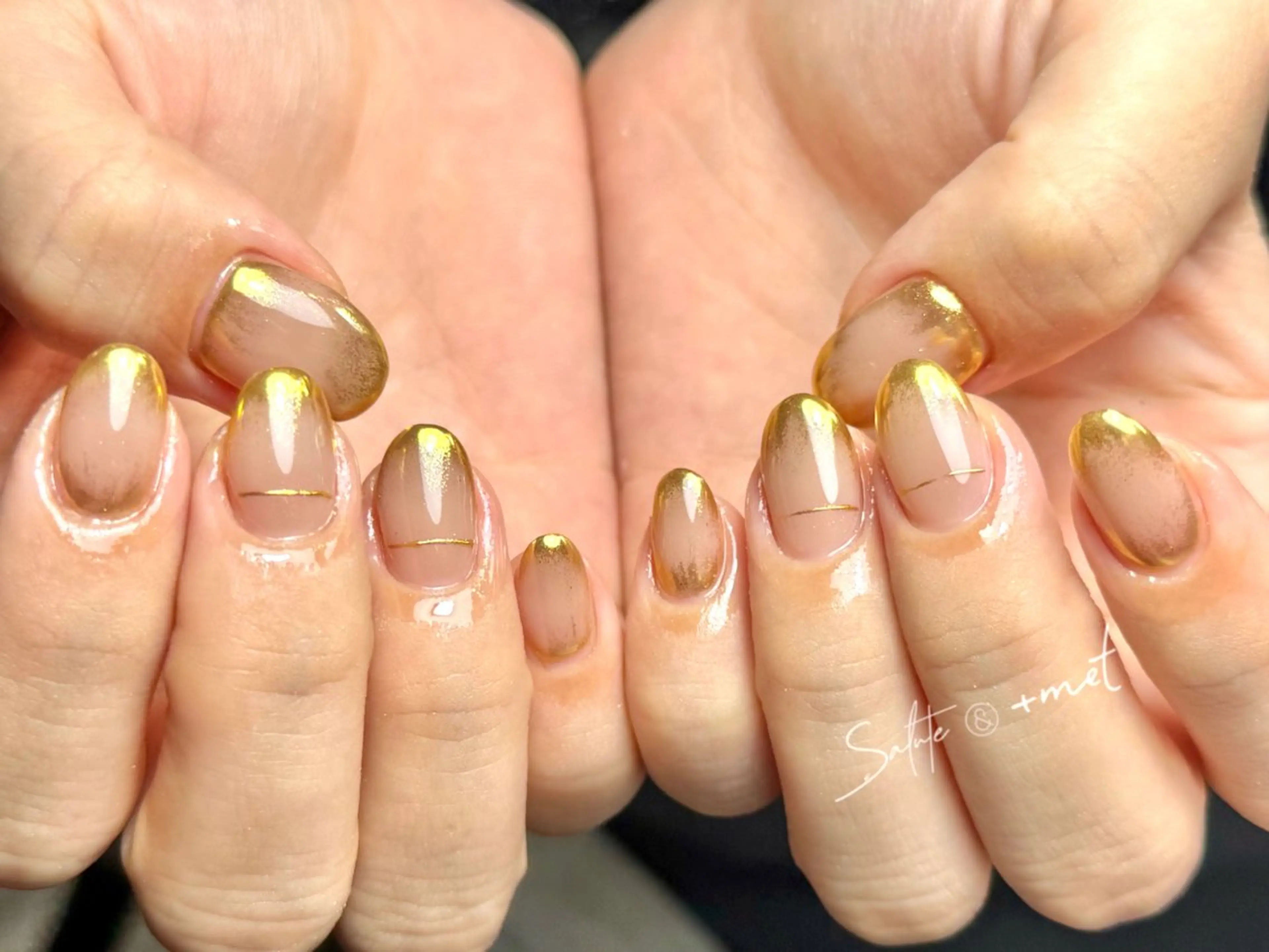 ネイル アートネイル ハロウィン ミラーネイル ニュアンスネイル オフィスネイル Refine ネイリスト　坂本のネイルデザイン